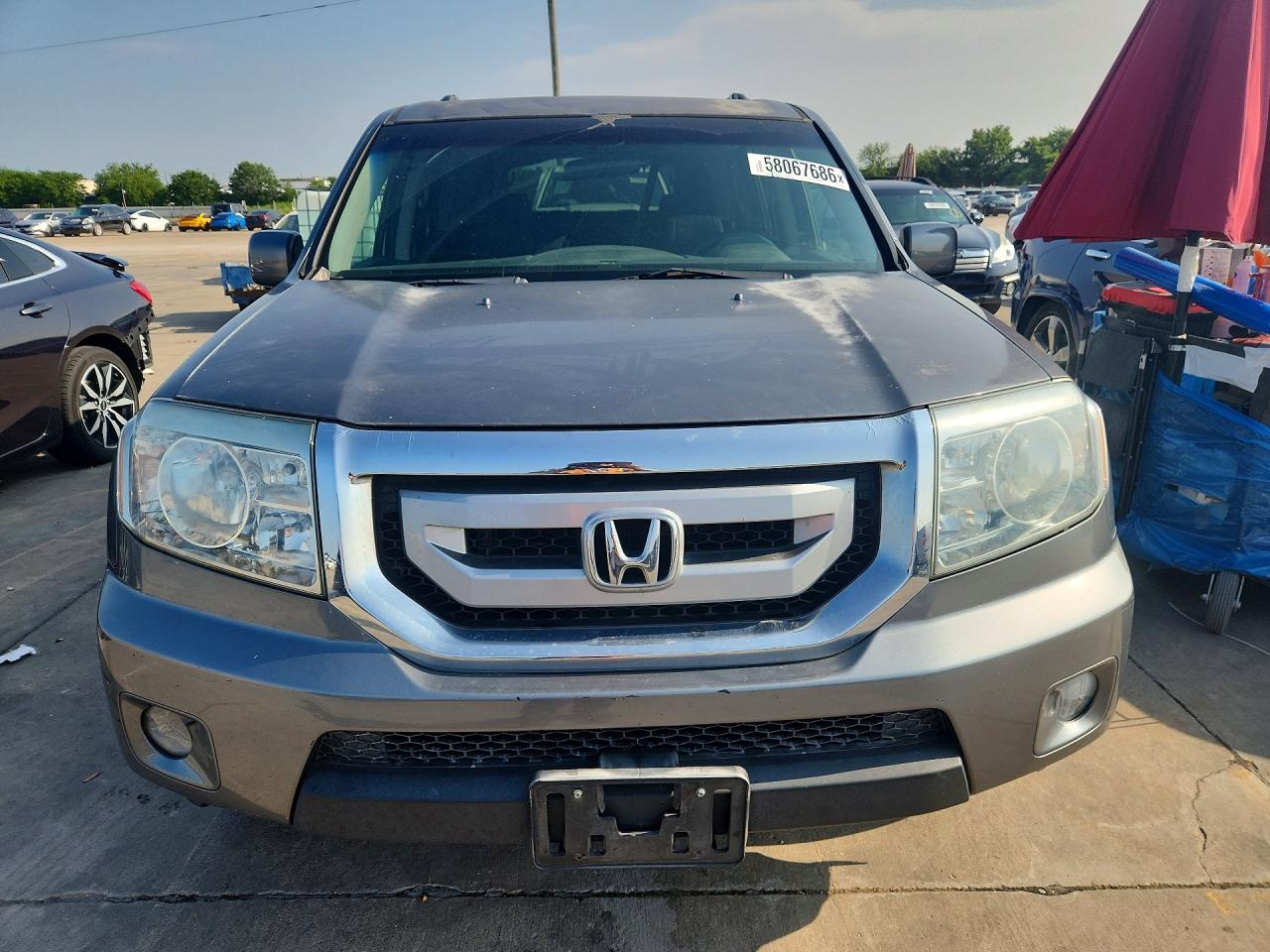 2009 Honda Pilot Ex Gray vin: 5FNYF48469B043269