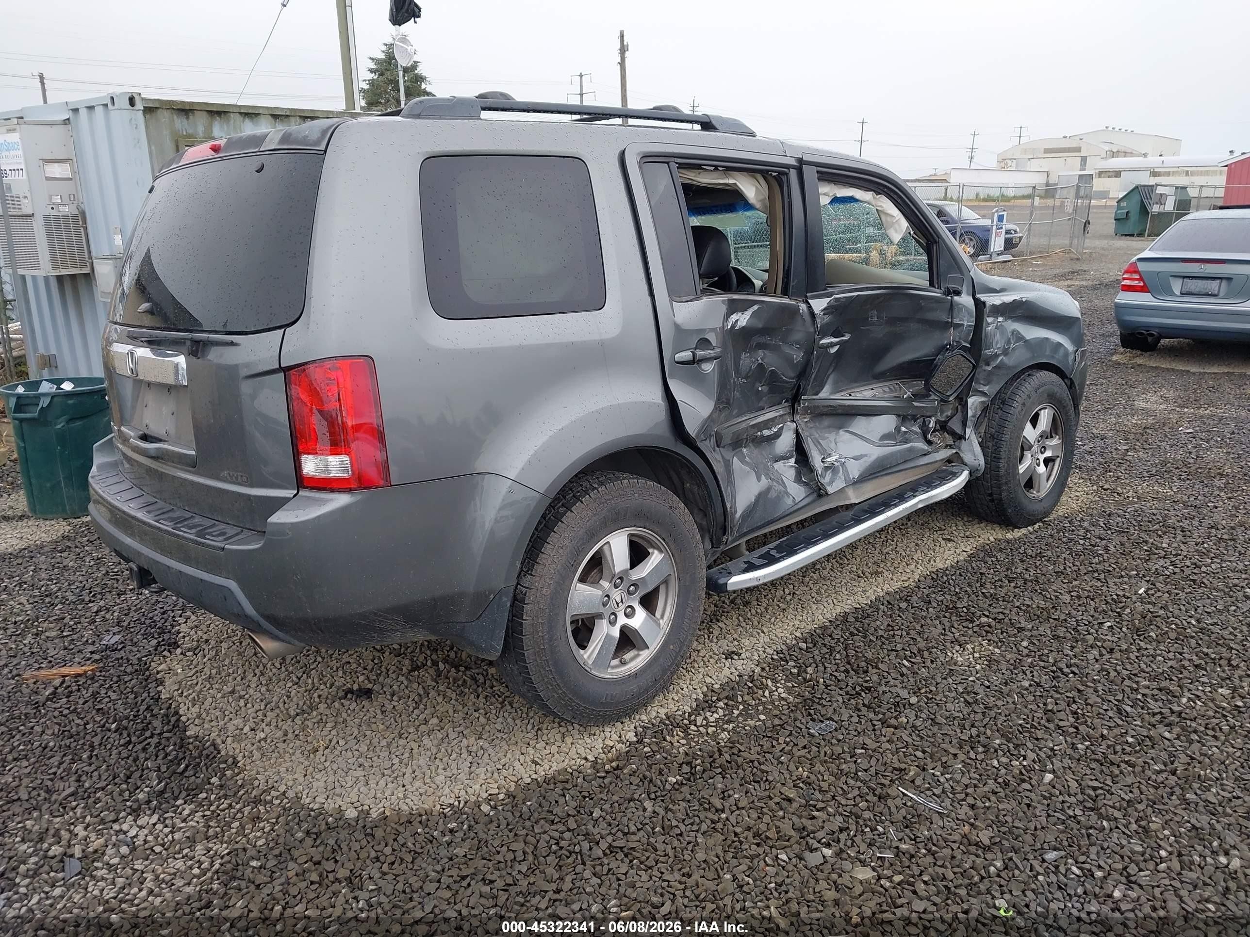 2009 Honda Pilot Ex Gray vin: 5FNYF48479B025265