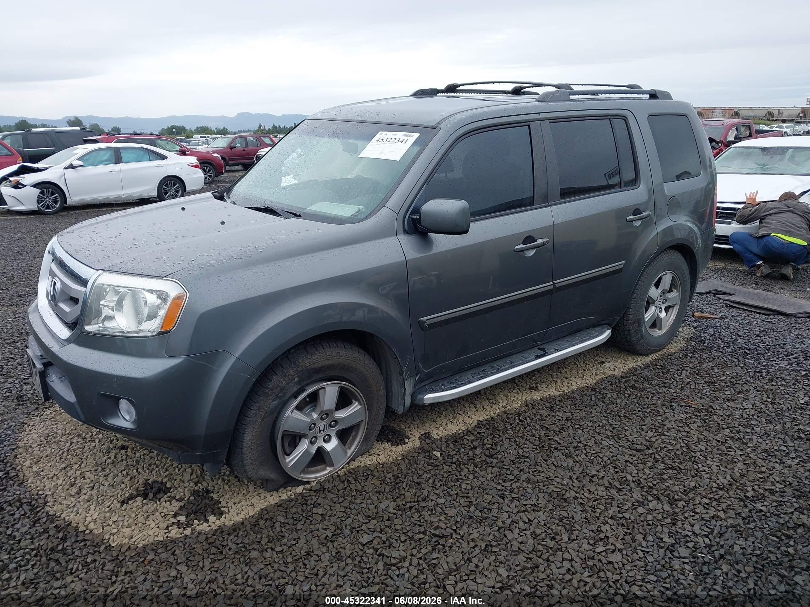 2009 Honda Pilot Ex Gray vin: 5FNYF48479B025265