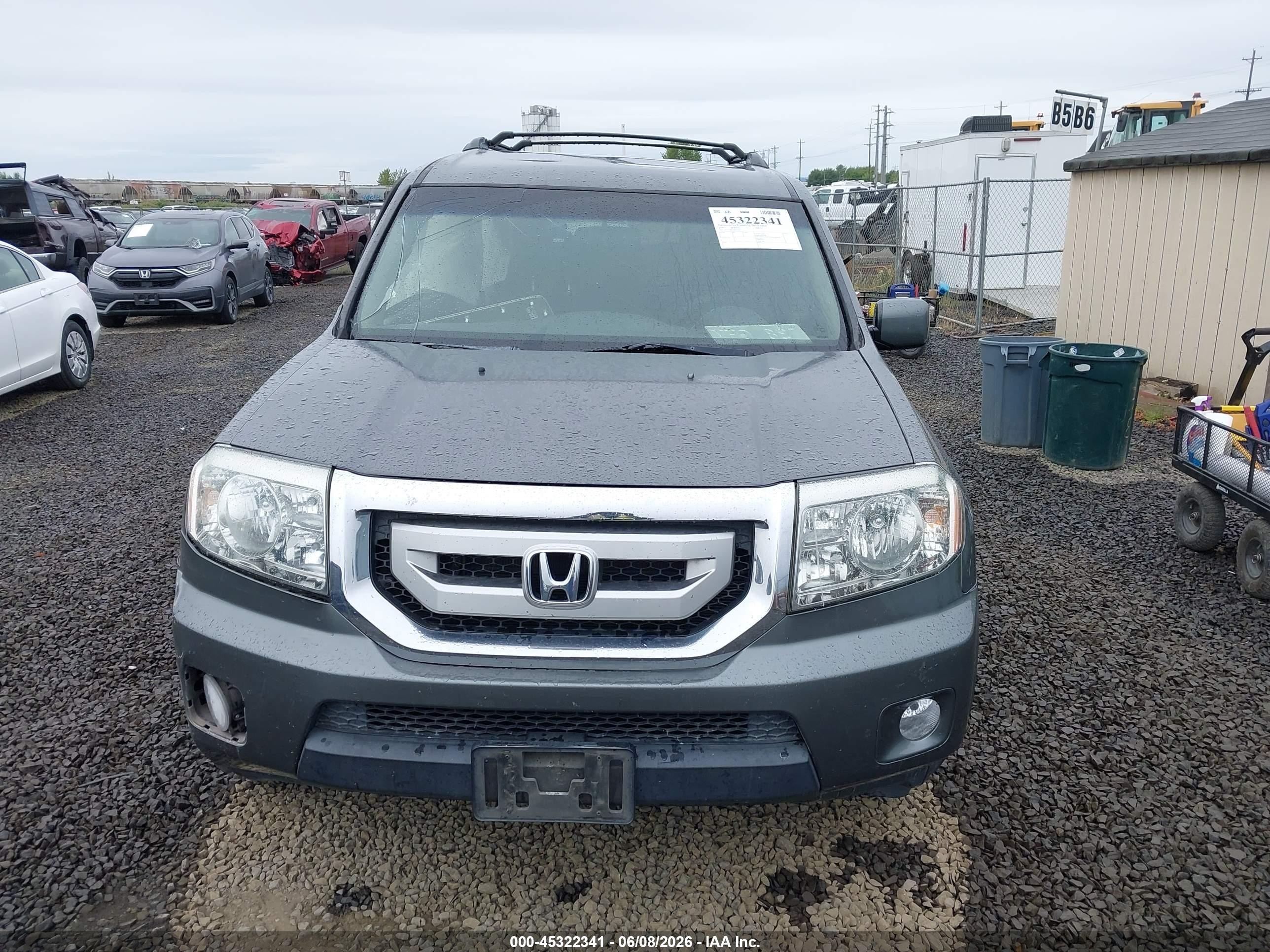 2009 Honda Pilot Ex Gray vin: 5FNYF48479B025265