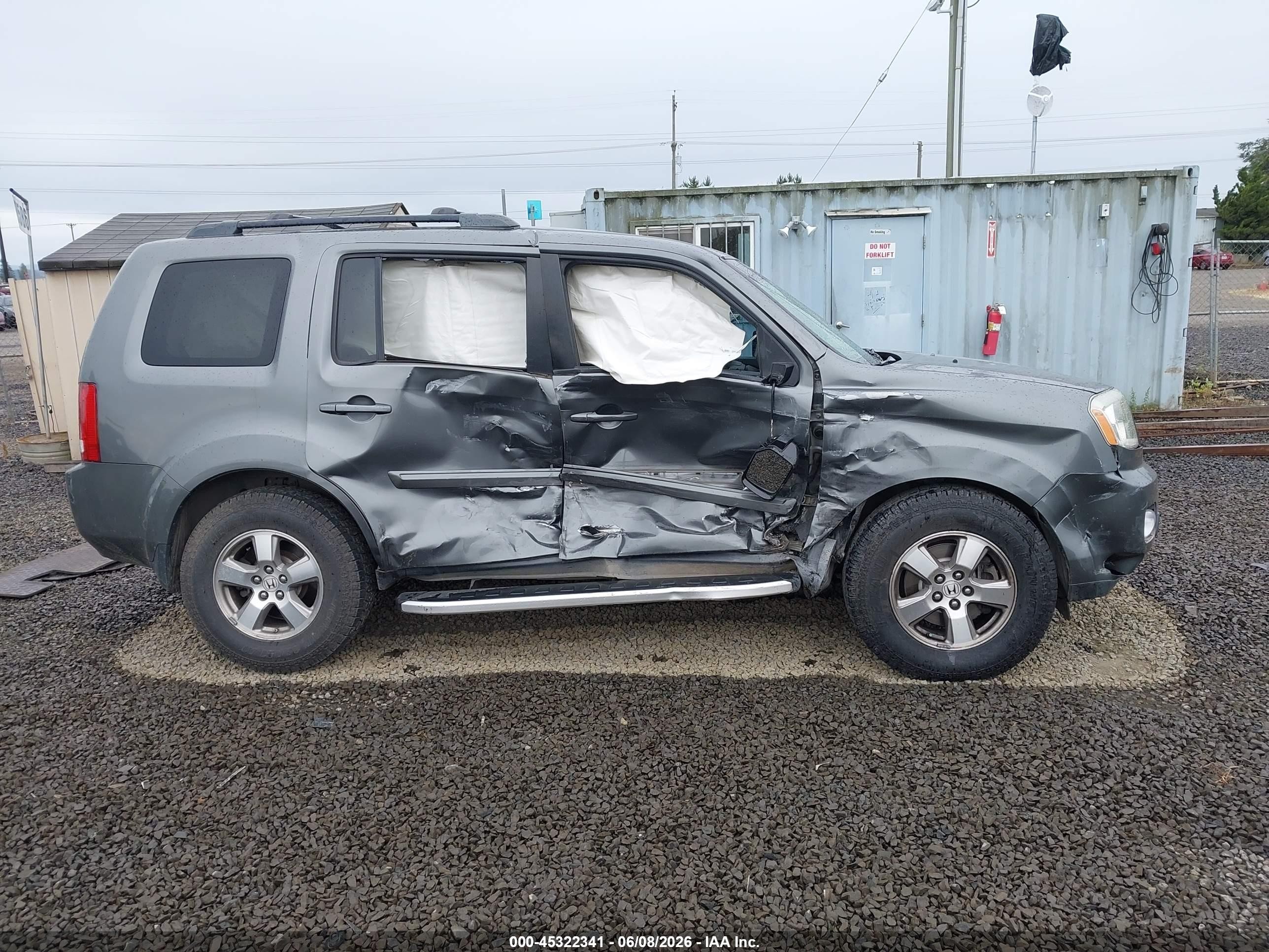 2009 Honda Pilot Ex Gray vin: 5FNYF48479B025265