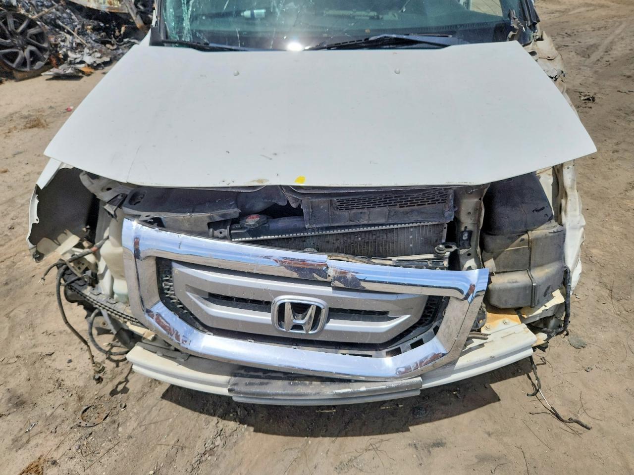 2009 Honda Pilot Ex White vin: 5FNYF48479B038856