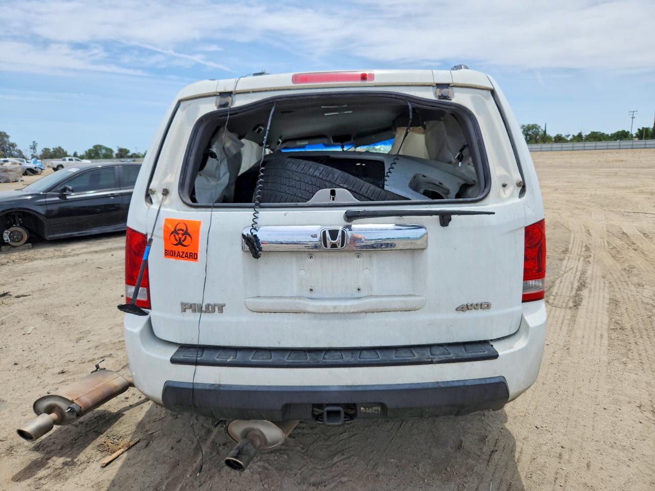 2009 Honda Pilot Ex White vin: 5FNYF48479B038856
