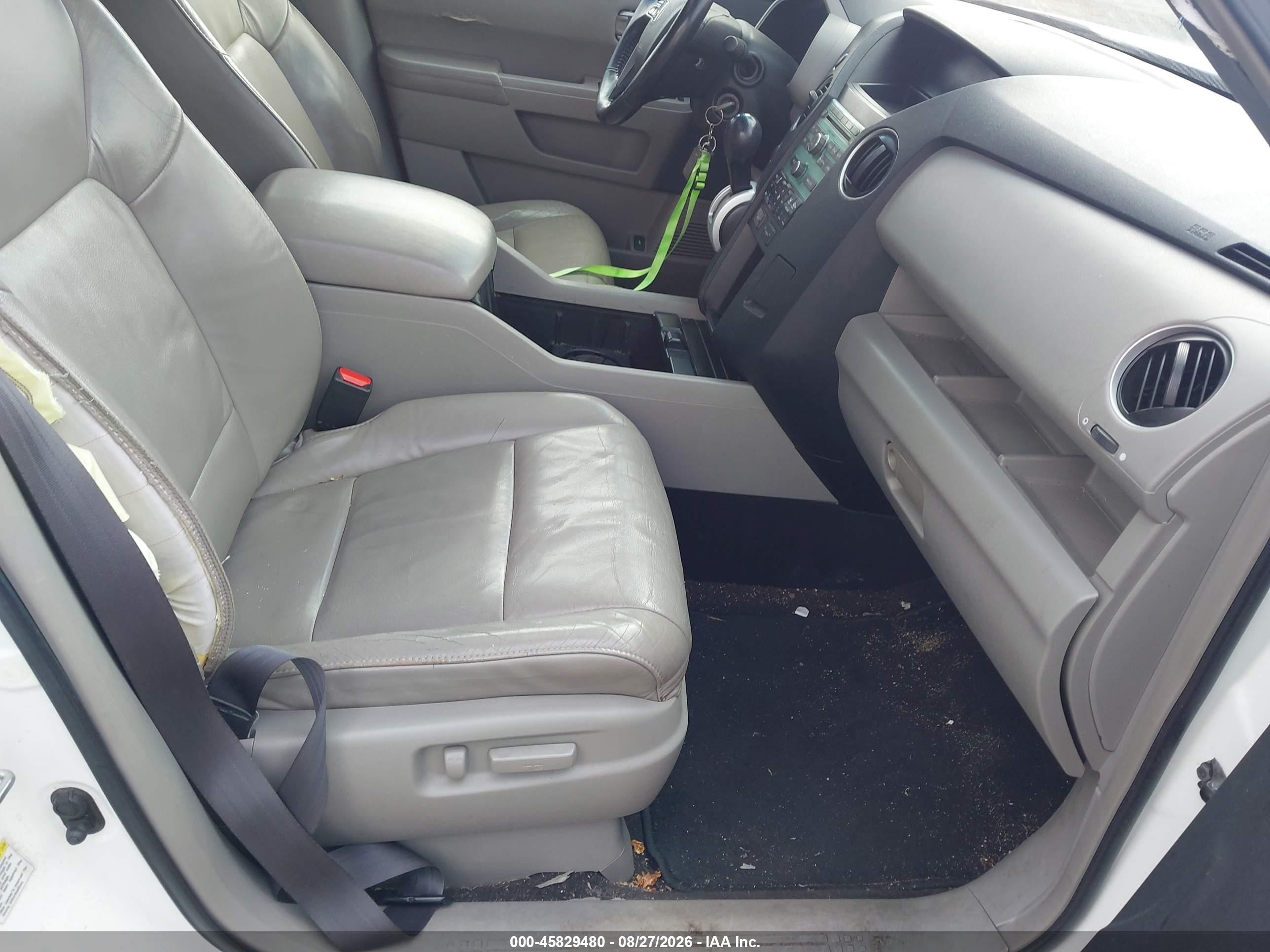 2009 Honda Pilot Ex-l Белый vin: 5FNYF48509B011829