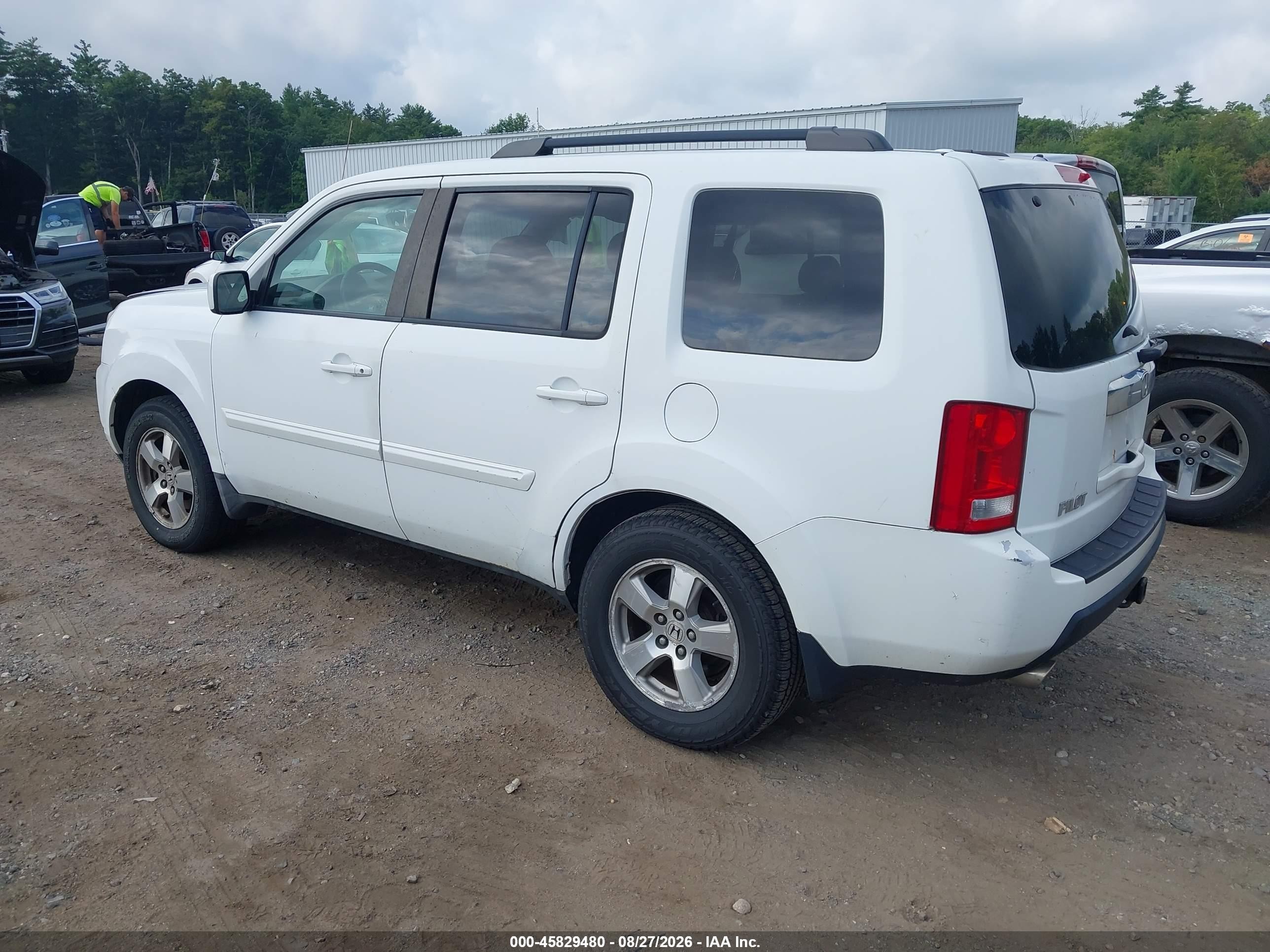 2009 Honda Pilot Ex-l Белый vin: 5FNYF48509B011829