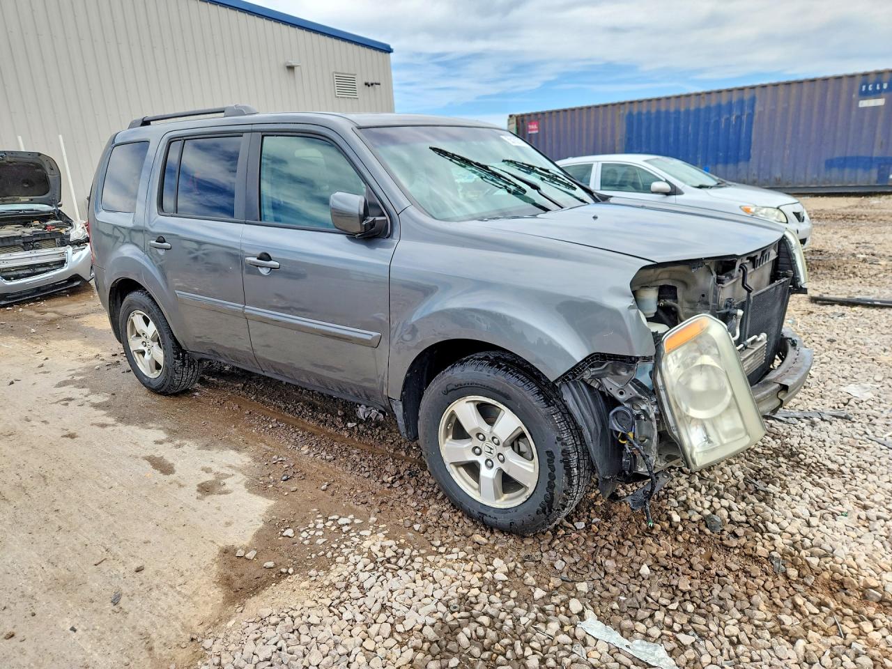 2009 Honda Pilot Exl Серый vin: 5FNYF48519B007675
