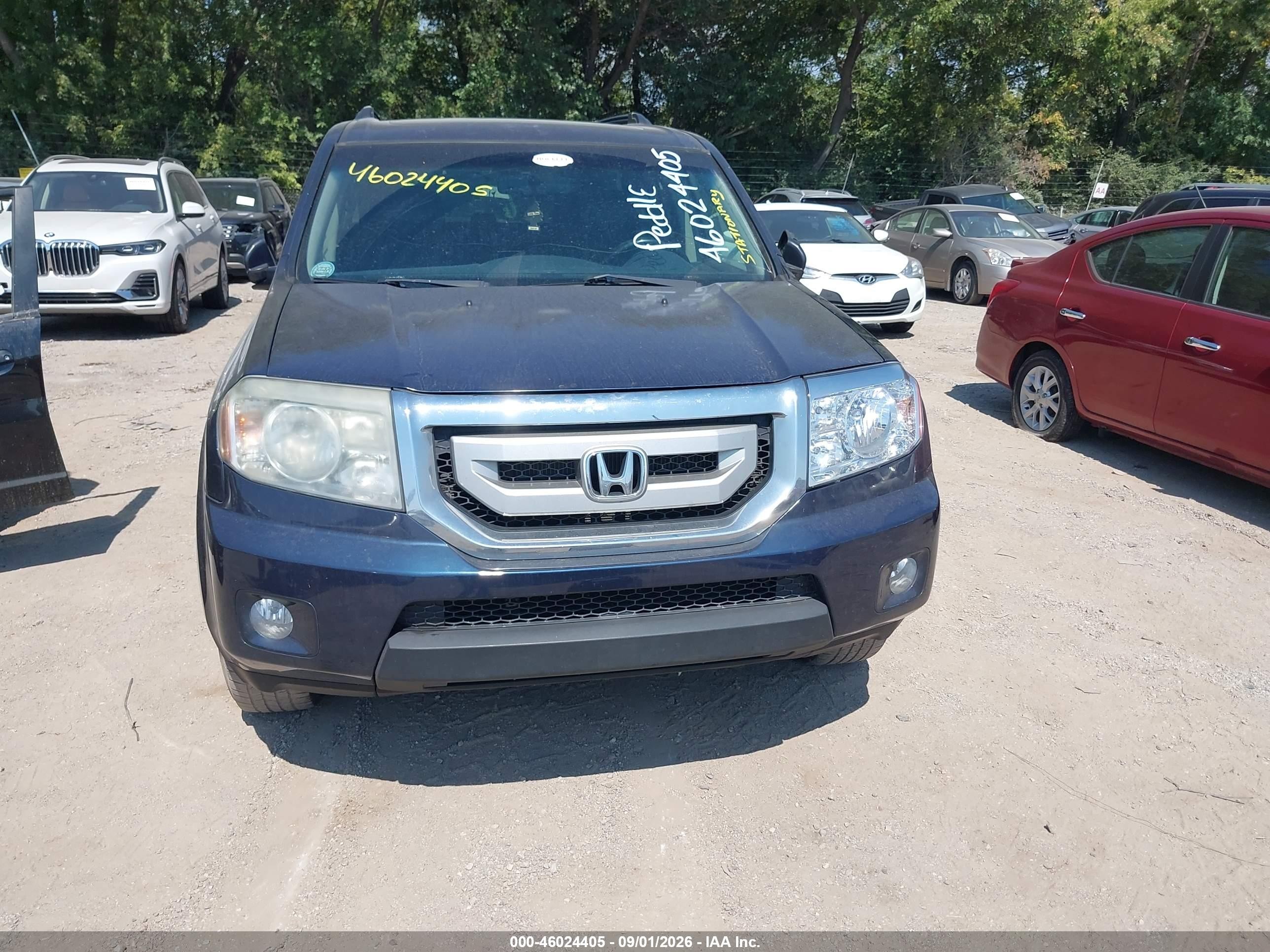 2009 Honda Pilot Ex-l Blue vin: 5FNYF48519B032365