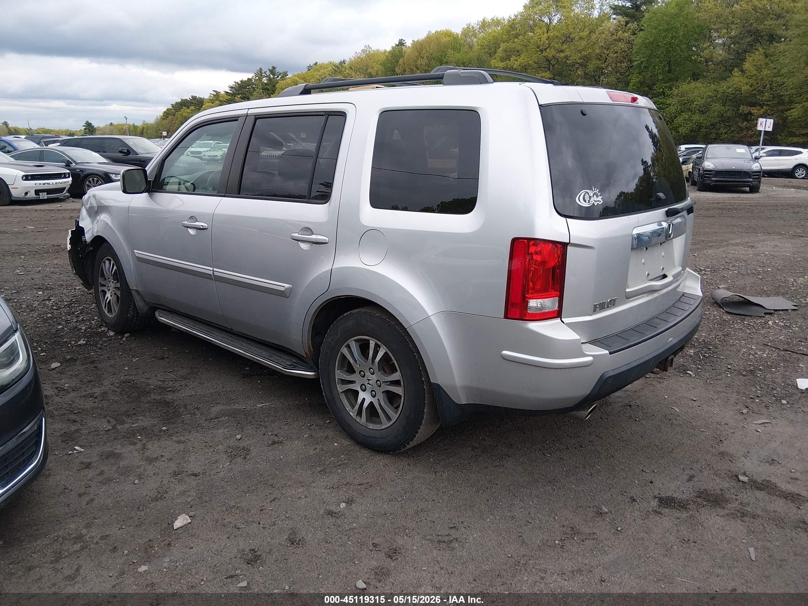 2009 Honda Pilot Ex-l Silver vin: 5FNYF48519B046654