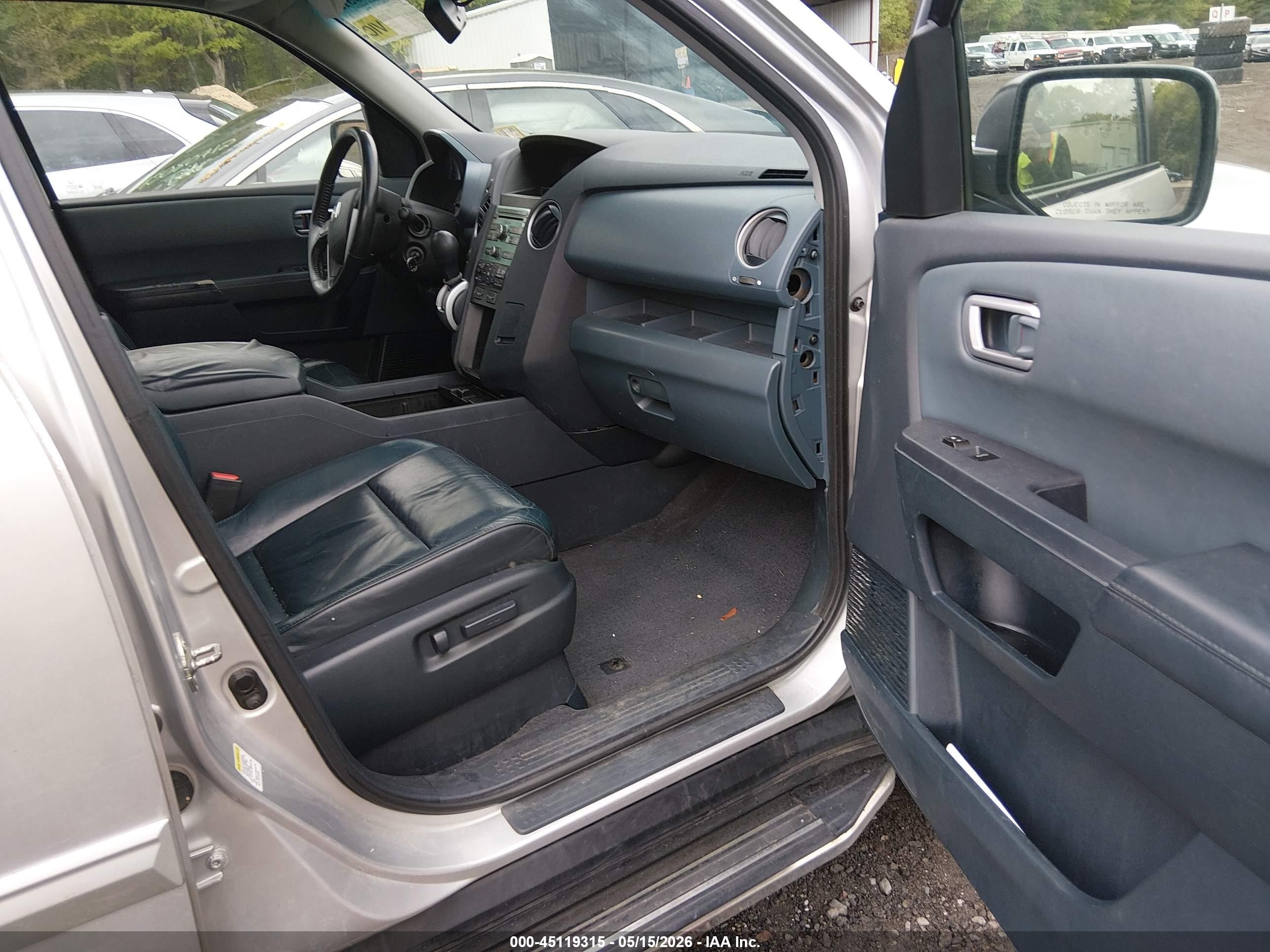 2009 Honda Pilot Ex-l Silver vin: 5FNYF48519B046654