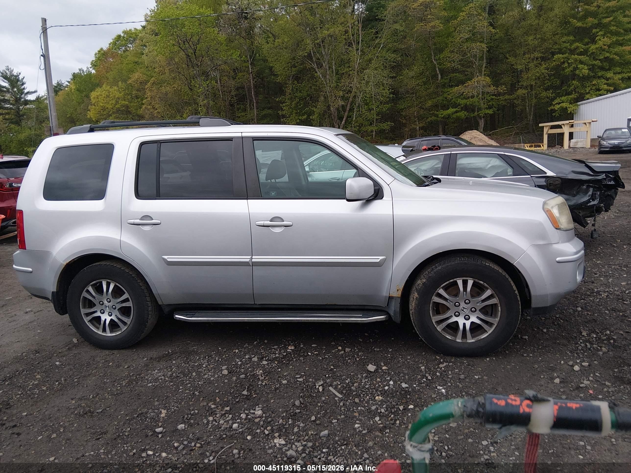 2009 Honda Pilot Ex-l Silver vin: 5FNYF48519B046654