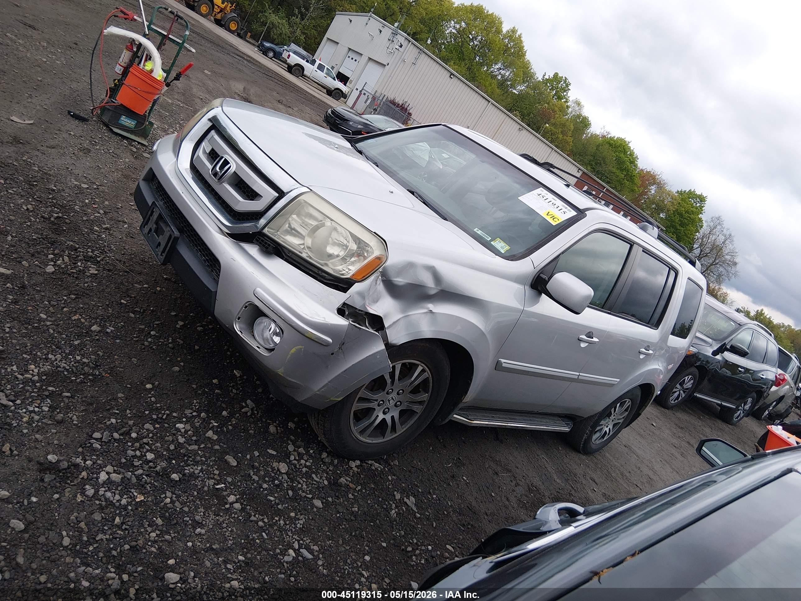 2009 Honda Pilot Ex-l Silver vin: 5FNYF48519B046654