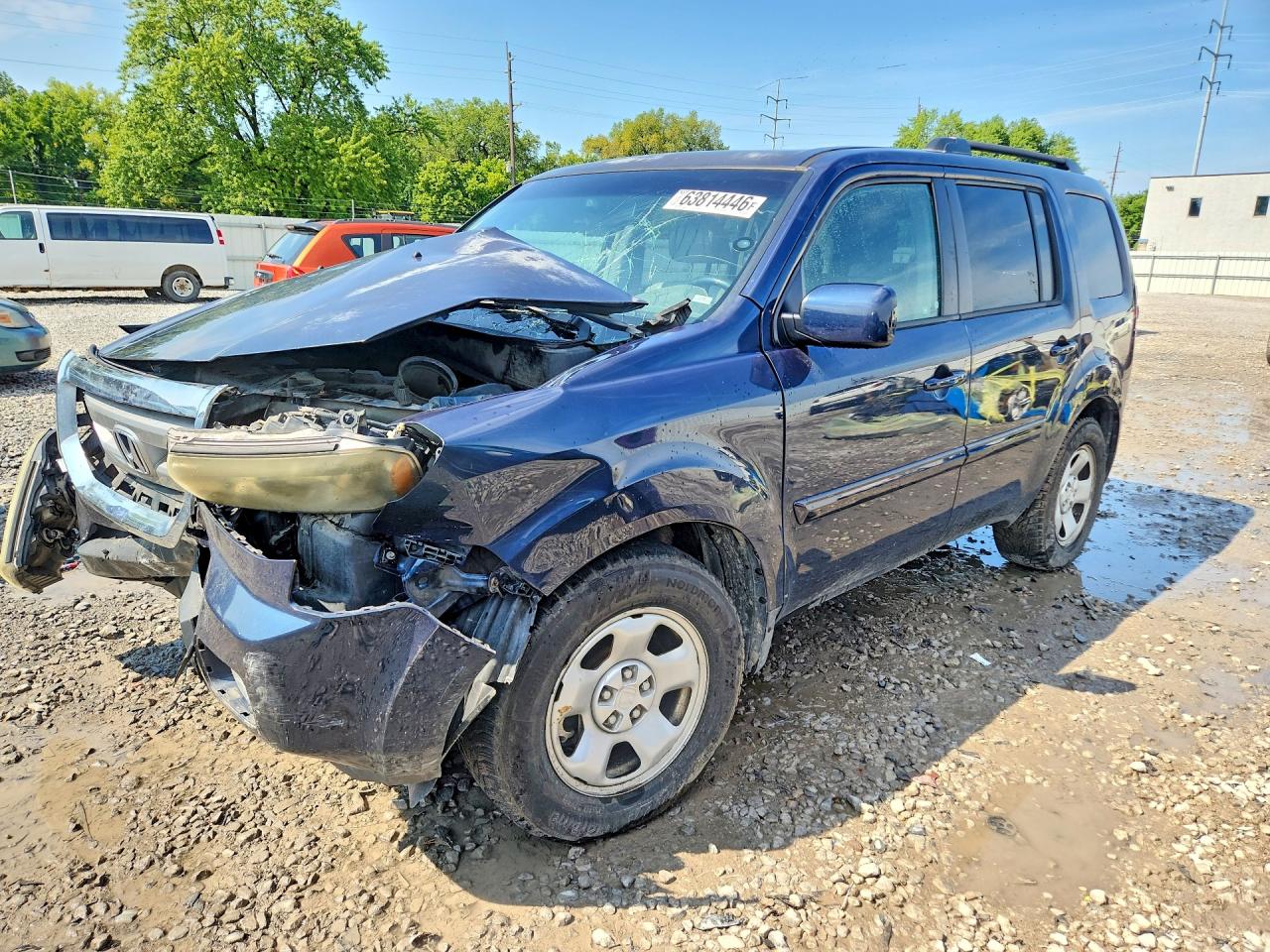 2009 Honda Pilot Exl Синий vin: 5FNYF48519B048789