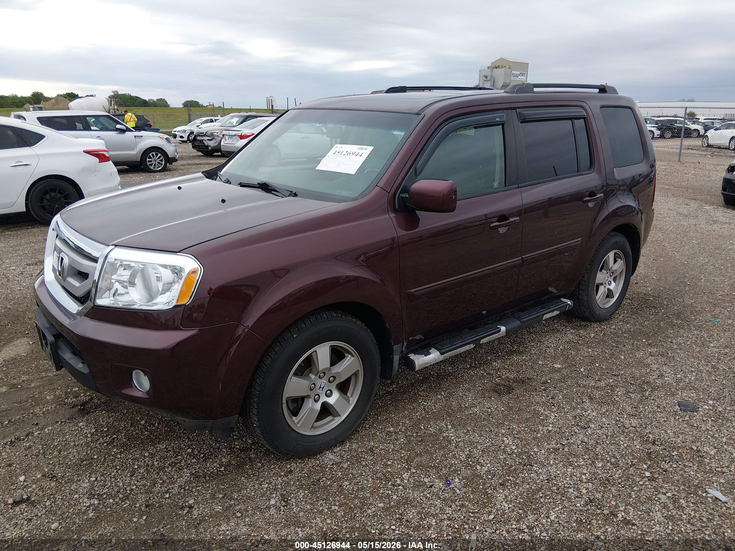 2009 Honda Pilot Ex-l Purple vin: 5FNYF48519B049215