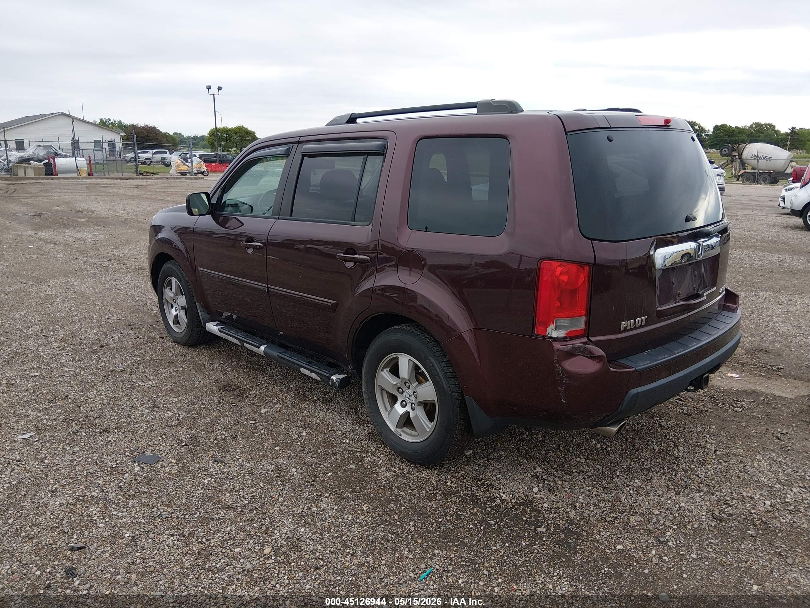 2009 Honda Pilot Ex-l Purple vin: 5FNYF48519B049215