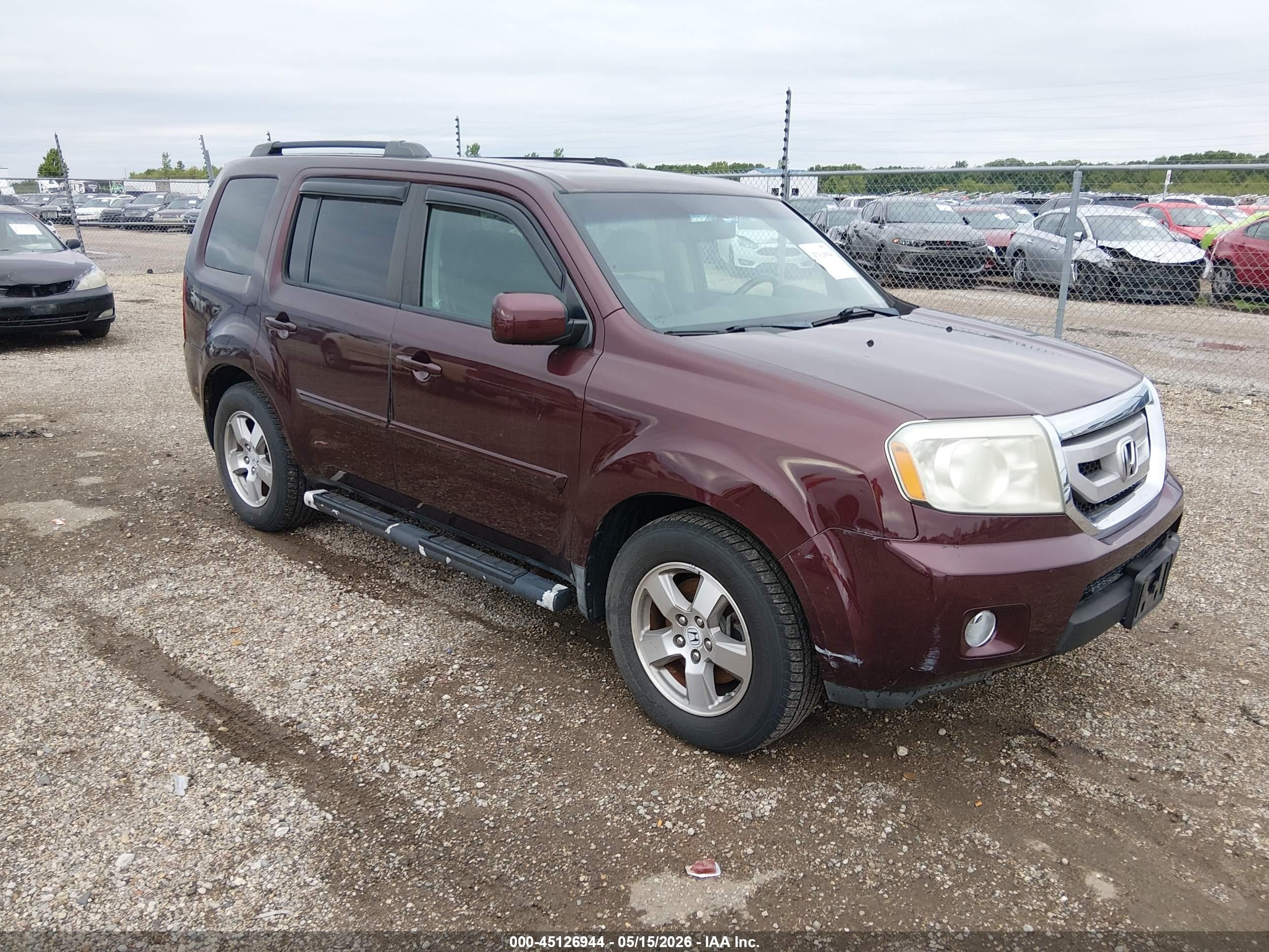 2009 Honda Pilot Ex-l Purple vin: 5FNYF48519B049215