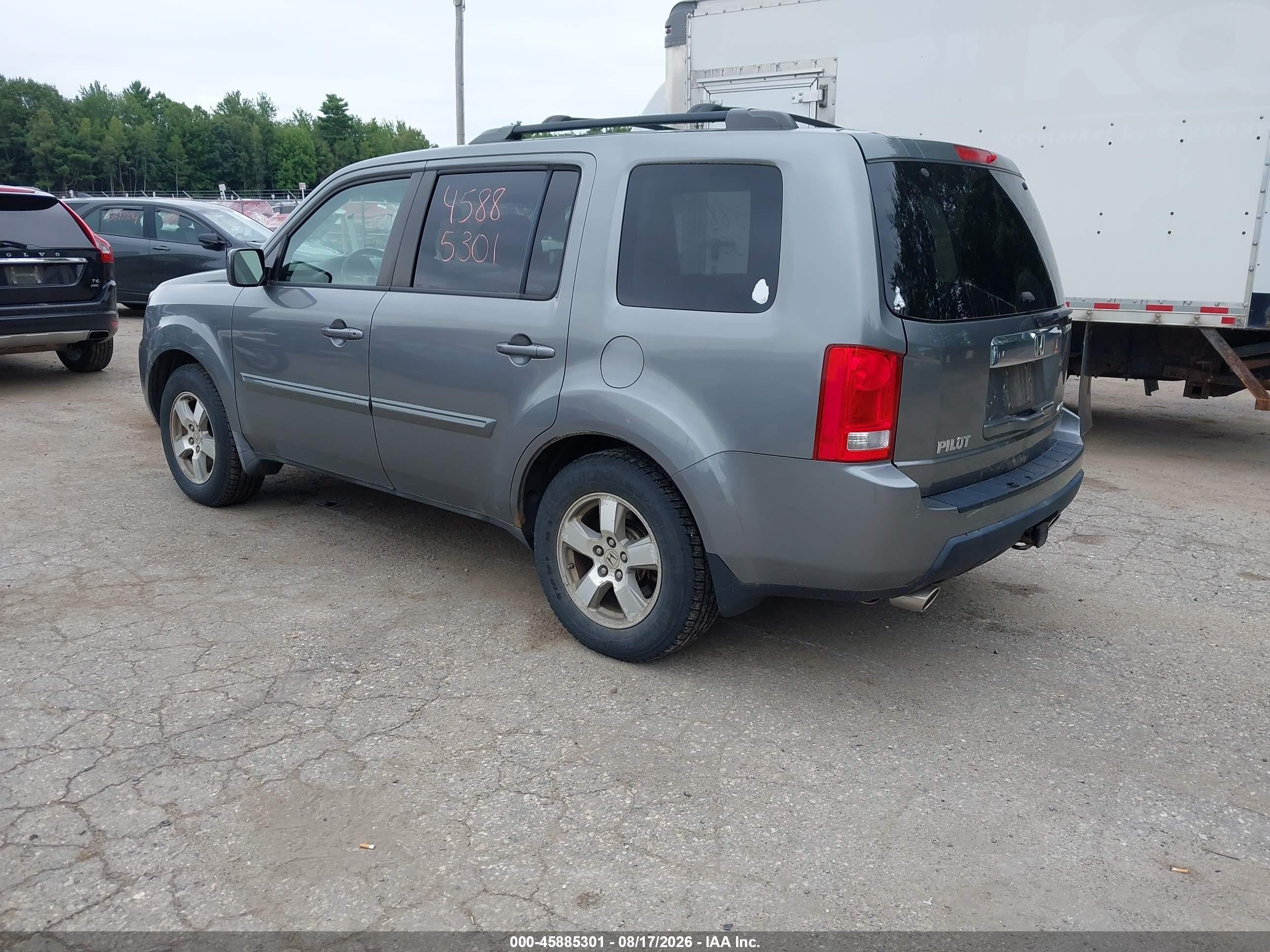 2009 Honda Pilot Ex-l Gray vin: 5FNYF48519B053944