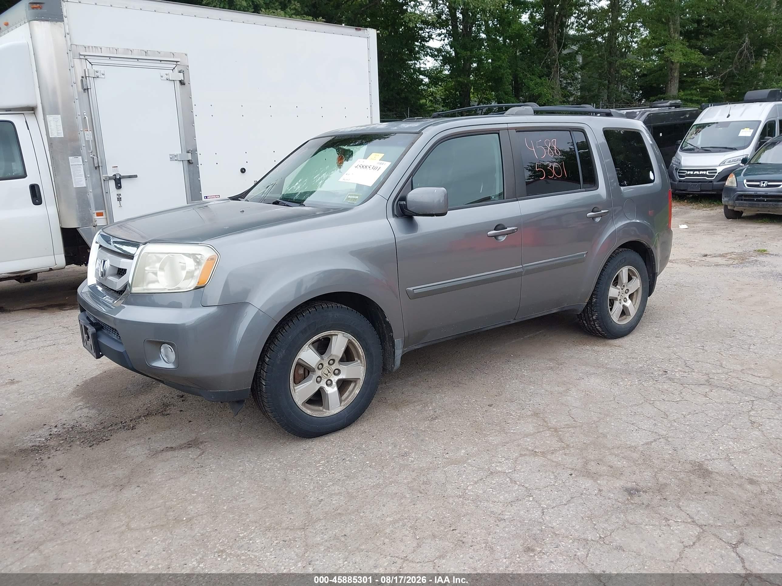 2009 Honda Pilot Ex-l Gray vin: 5FNYF48519B053944