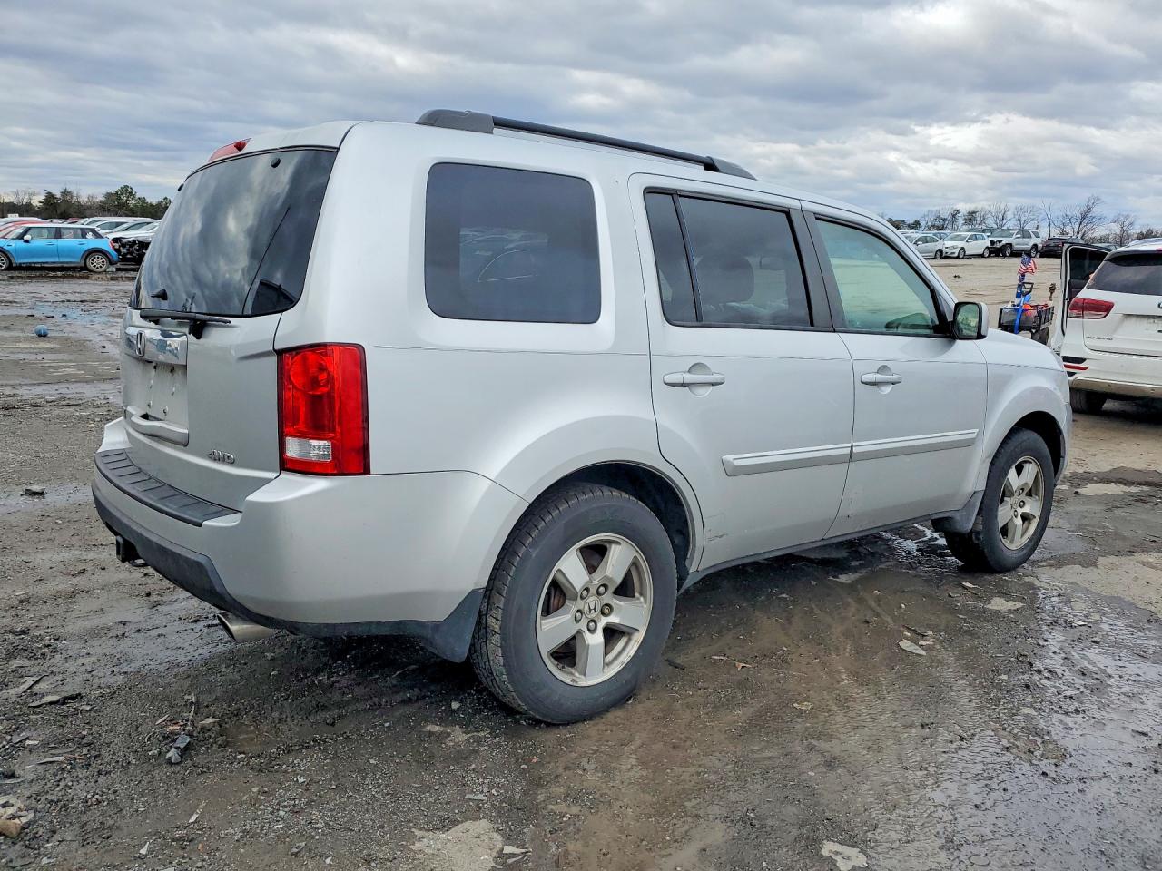 2009 Honda Pilot Exl Silver vin: 5FNYF48529B048512