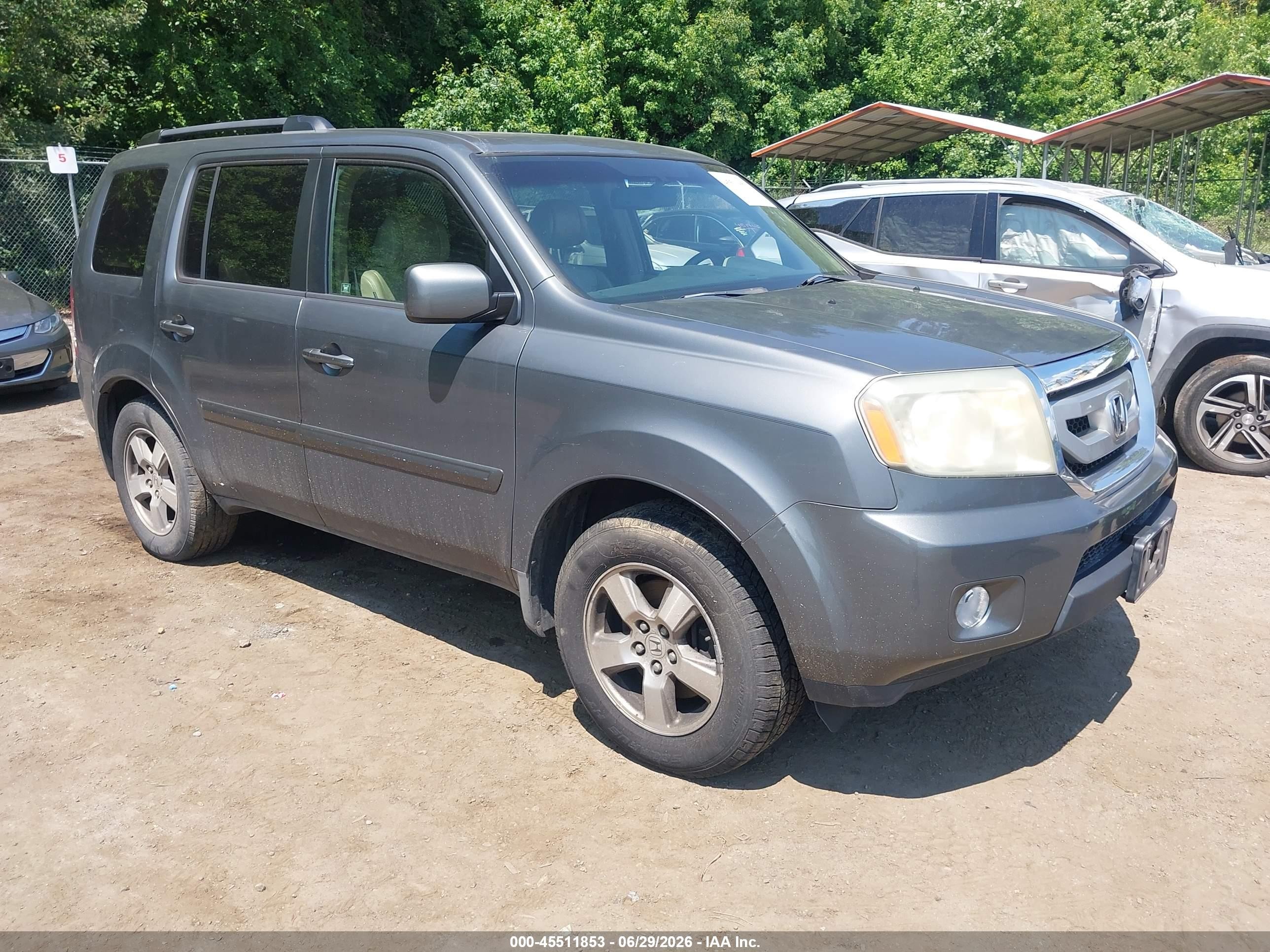 2009 Honda Pilot Ex-l Gray vin: 5FNYF48539B042234