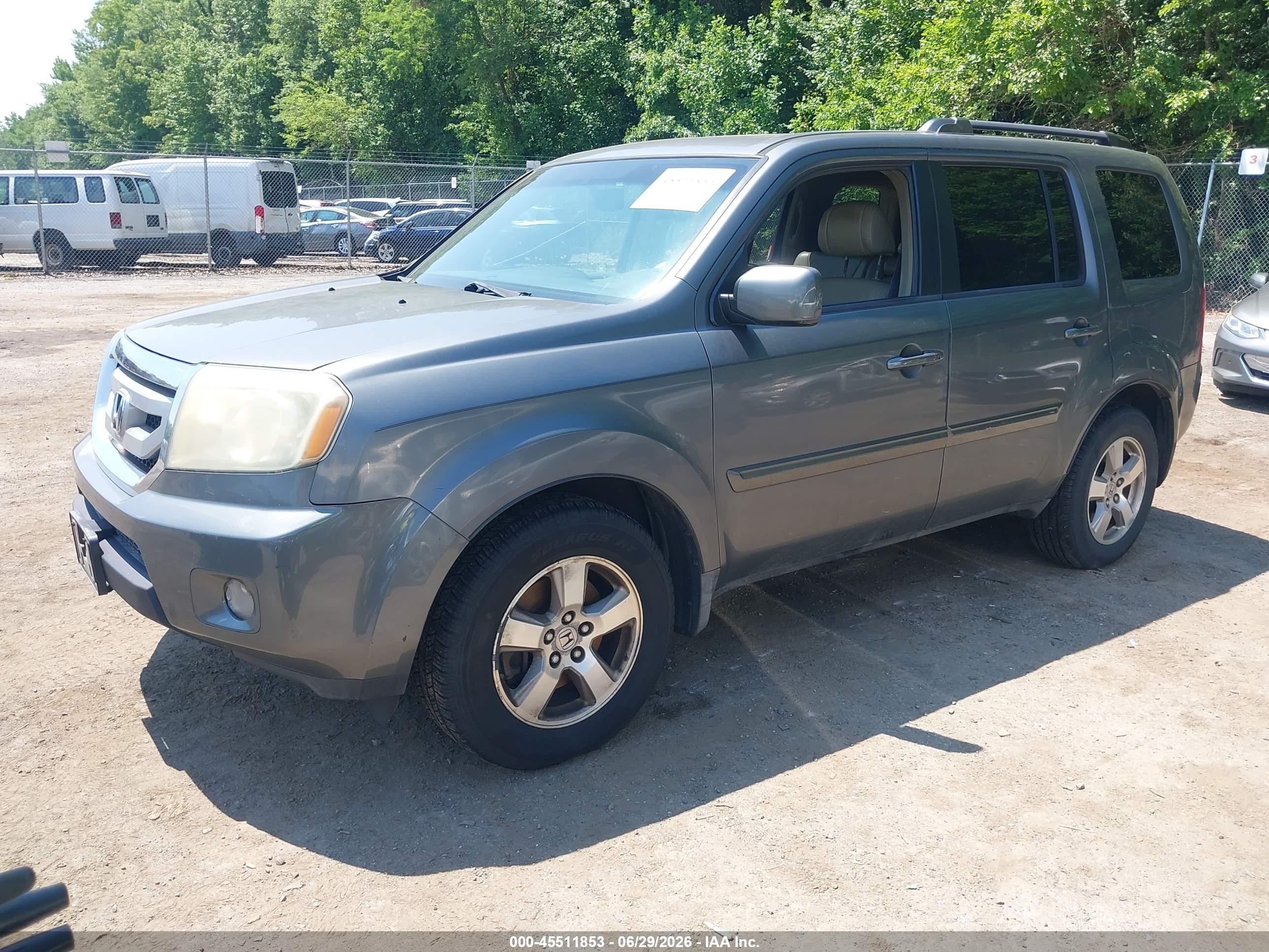 2009 Honda Pilot Ex-l Gray vin: 5FNYF48539B042234