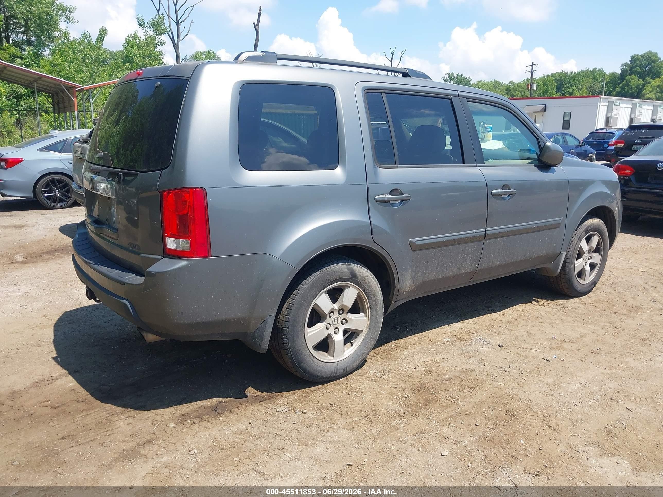 2009 Honda Pilot Ex-l Gray vin: 5FNYF48539B042234