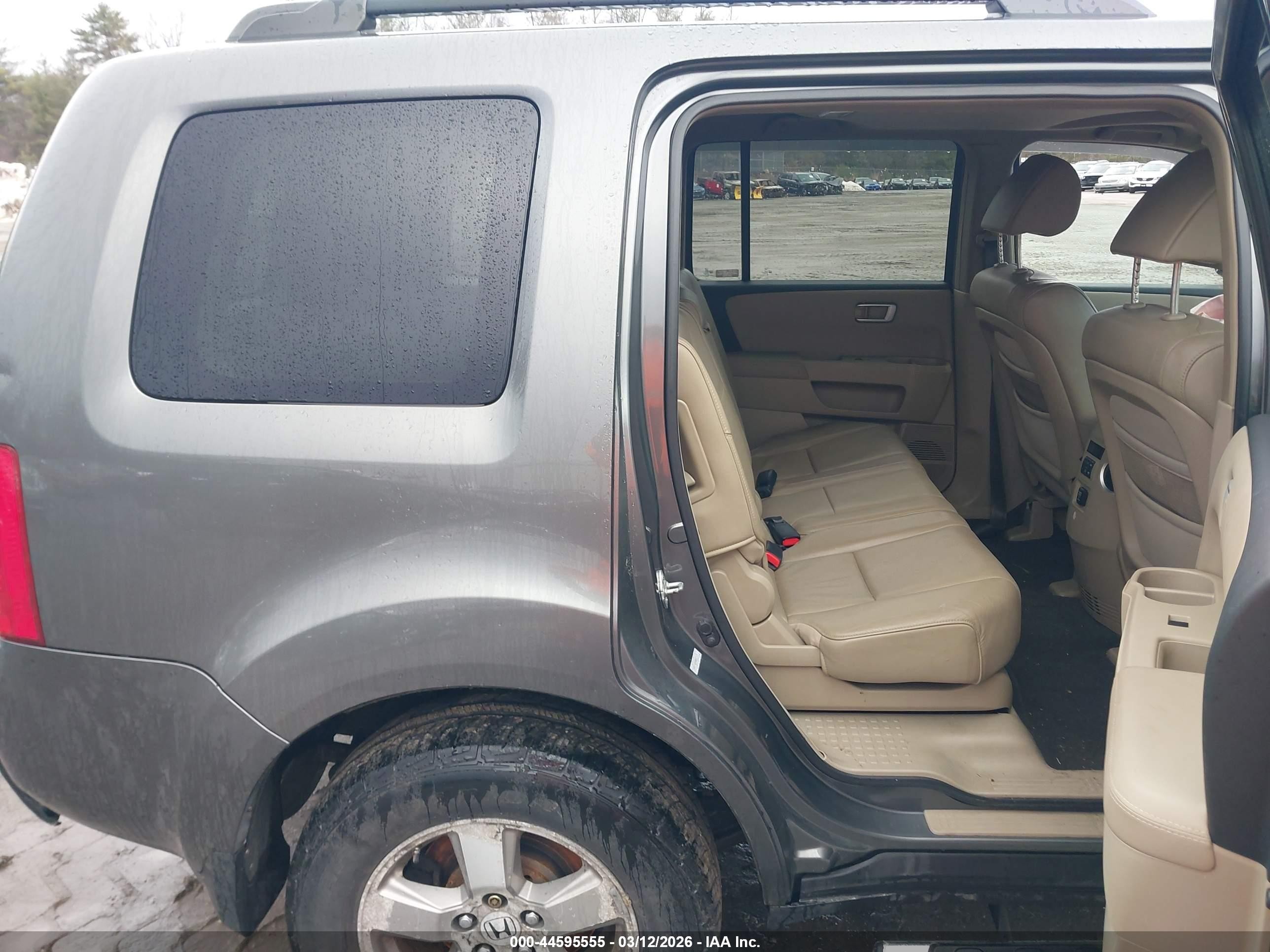 2009 Honda Pilot Ex-l Gray vin: 5FNYF48549B007671
