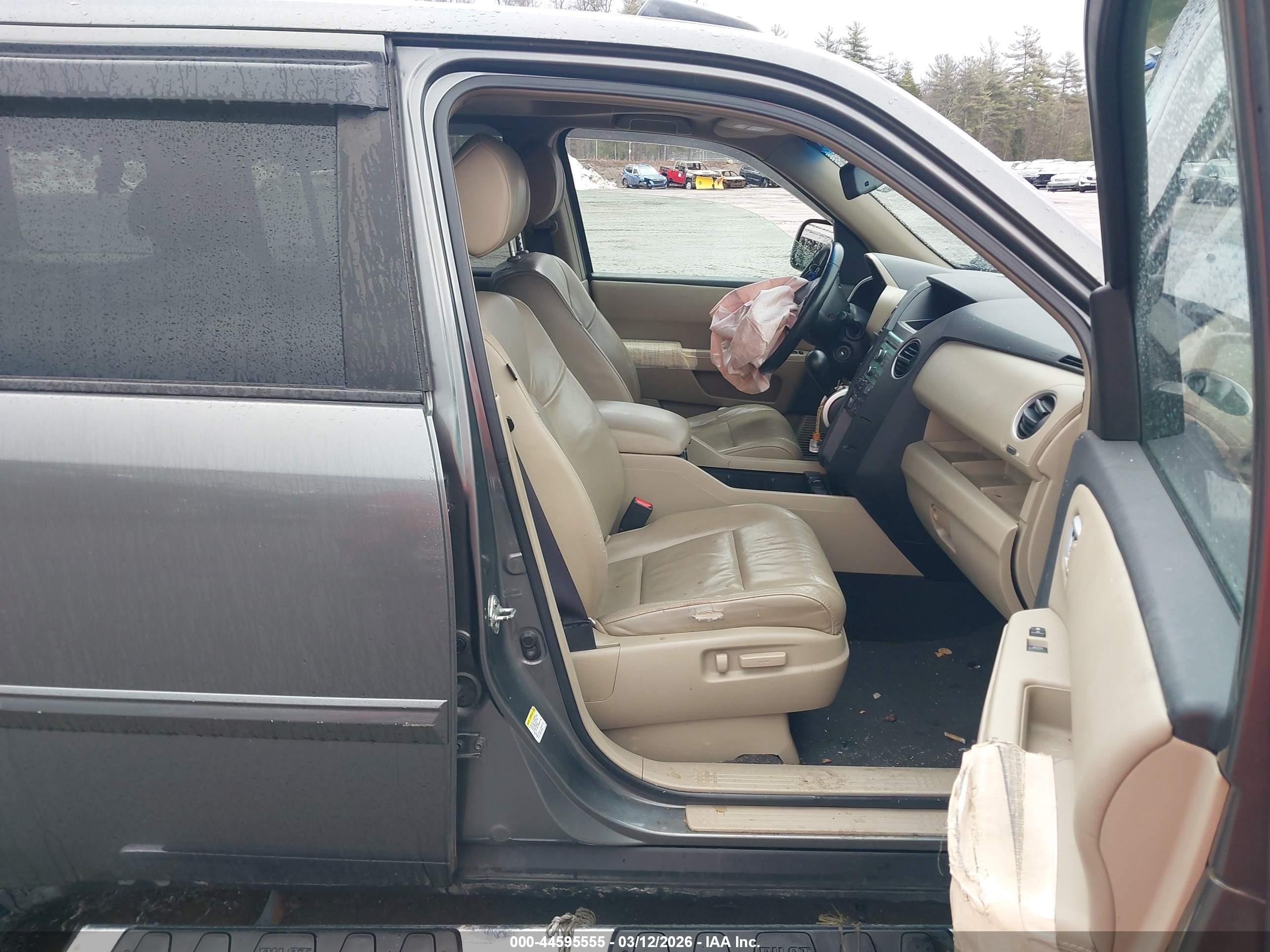 2009 Honda Pilot Ex-l Gray vin: 5FNYF48549B007671