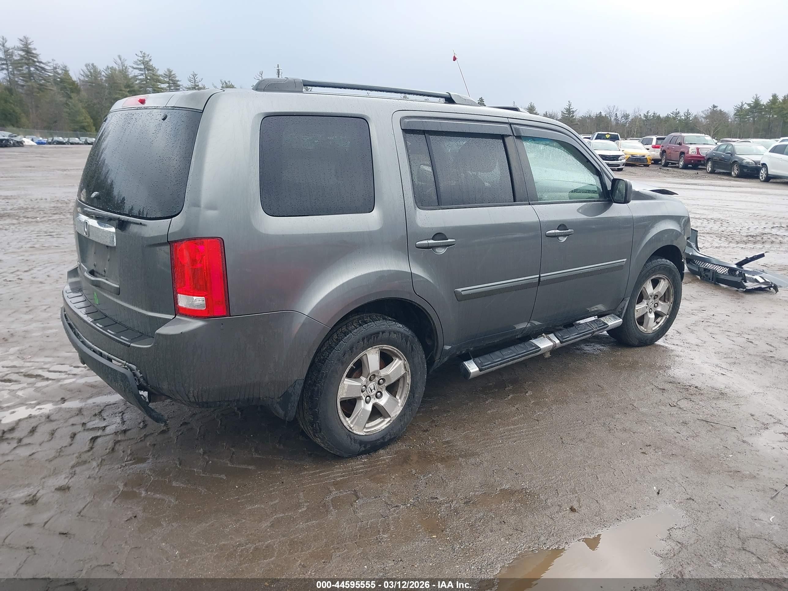 2009 Honda Pilot Ex-l Gray vin: 5FNYF48549B007671
