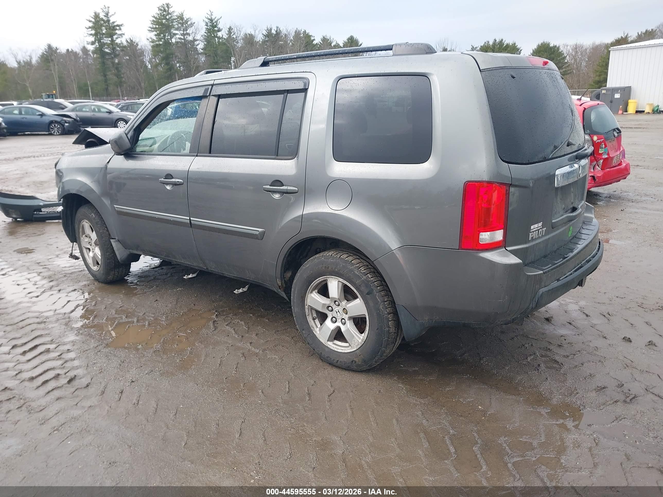 2009 Honda Pilot Ex-l Gray vin: 5FNYF48549B007671