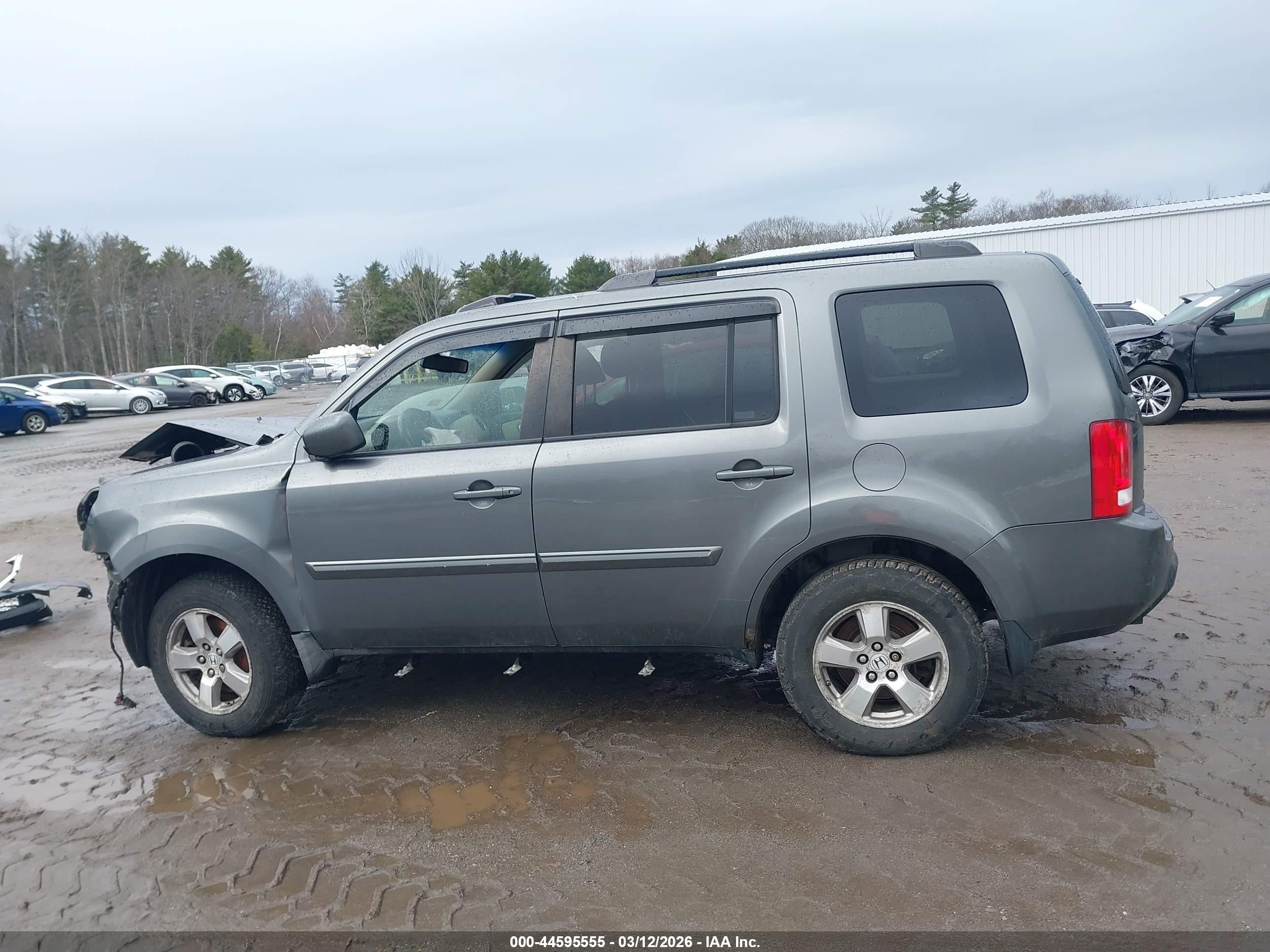 2009 Honda Pilot Ex-l Gray vin: 5FNYF48549B007671