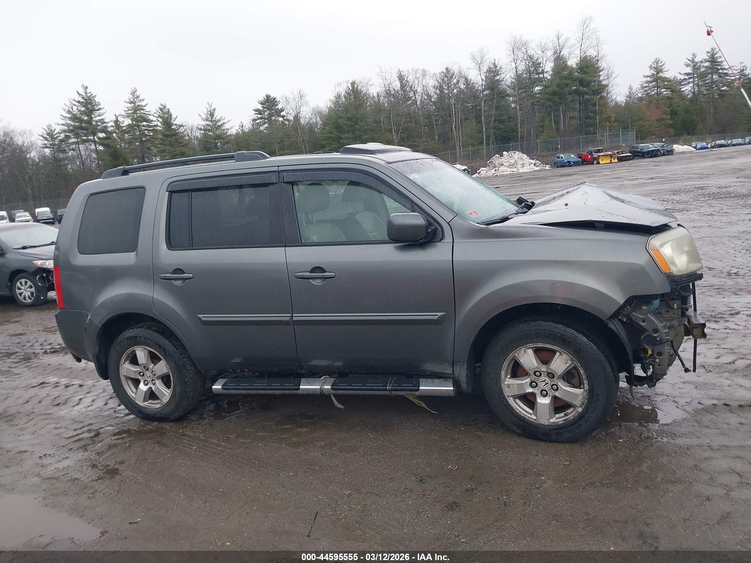 2009 Honda Pilot Ex-l Gray vin: 5FNYF48549B007671