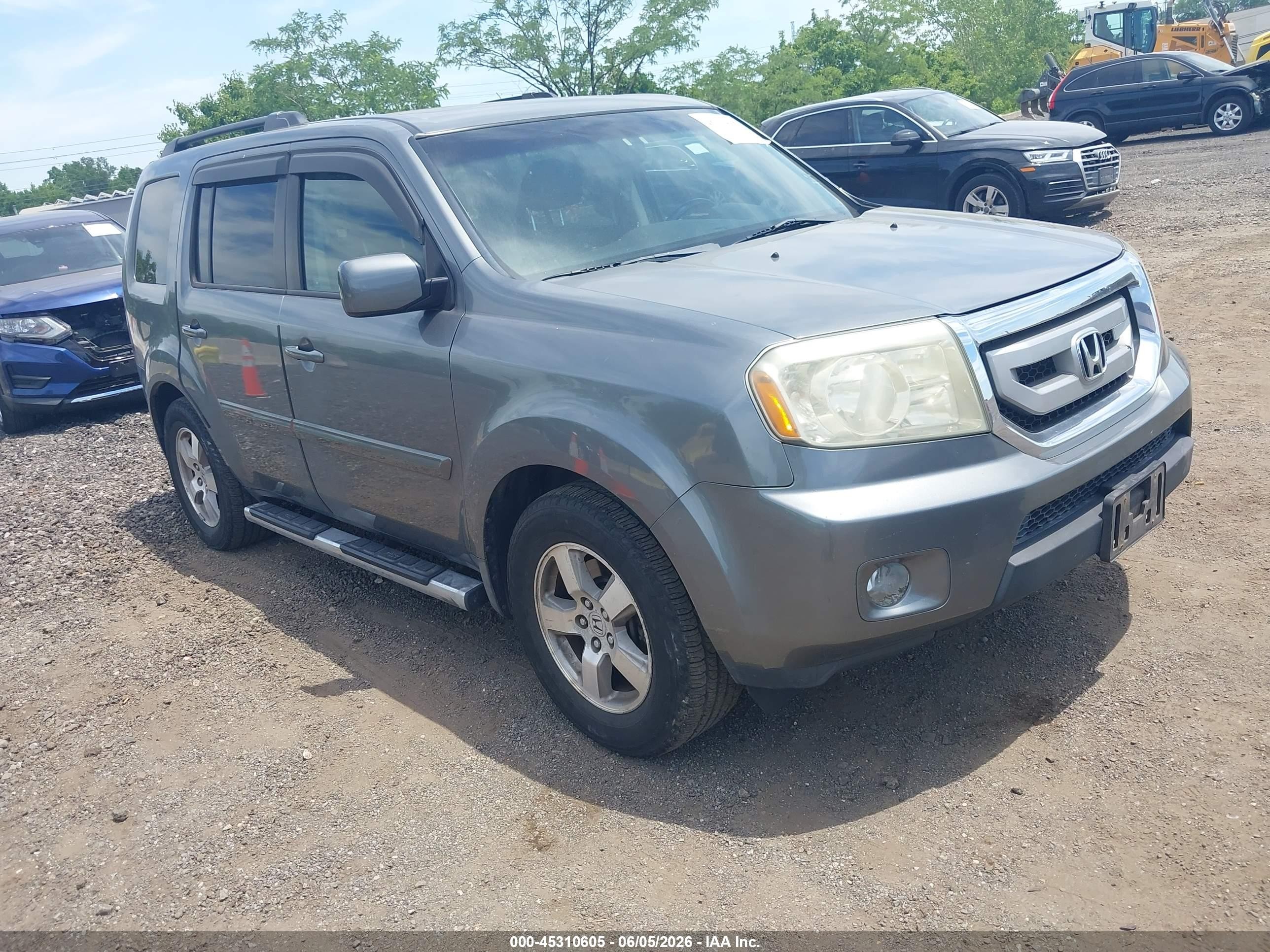 2009 Honda Pilot Ex-l Gray vin: 5FNYF48549B018976