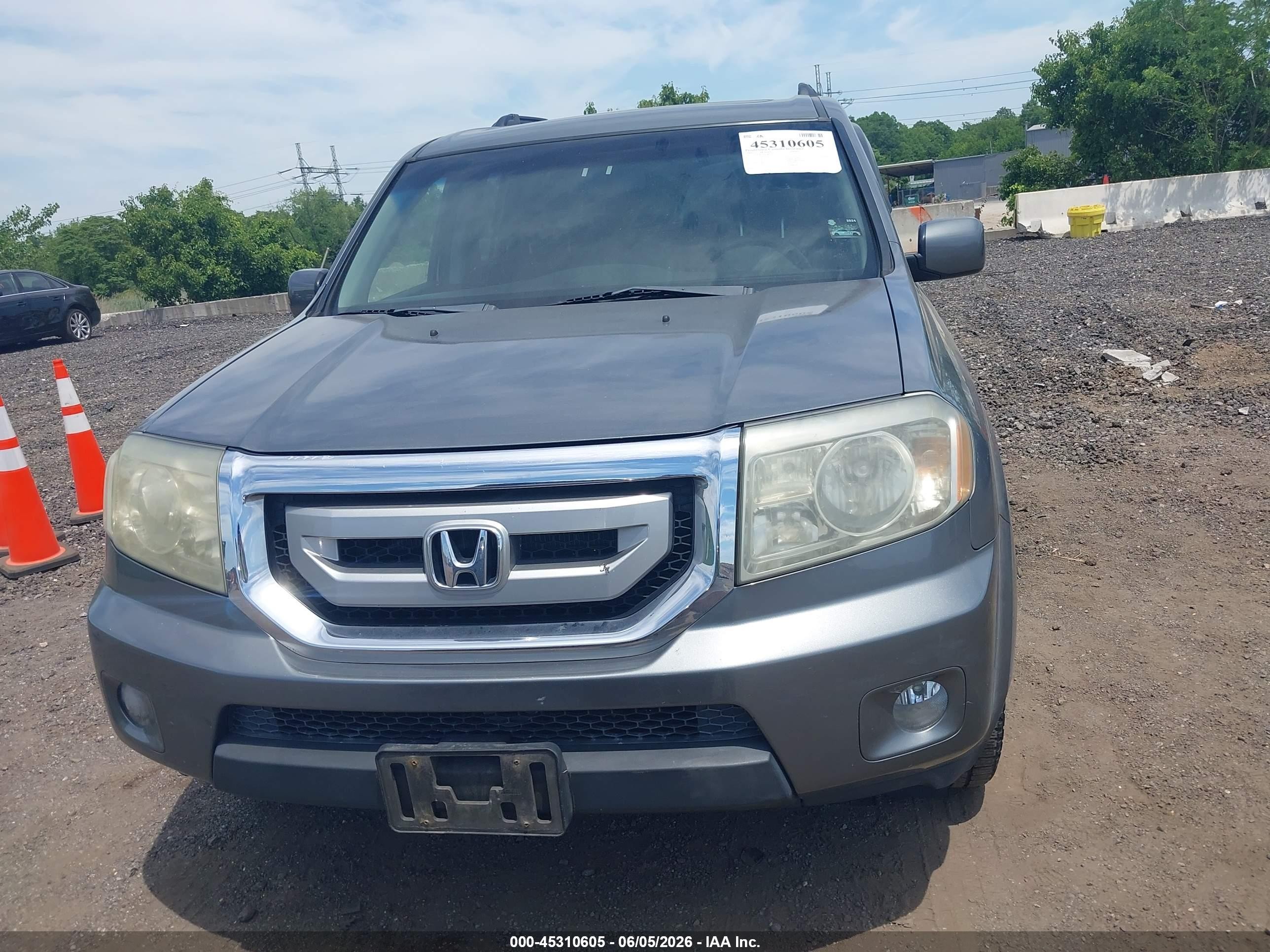 2009 Honda Pilot Ex-l Gray vin: 5FNYF48549B018976