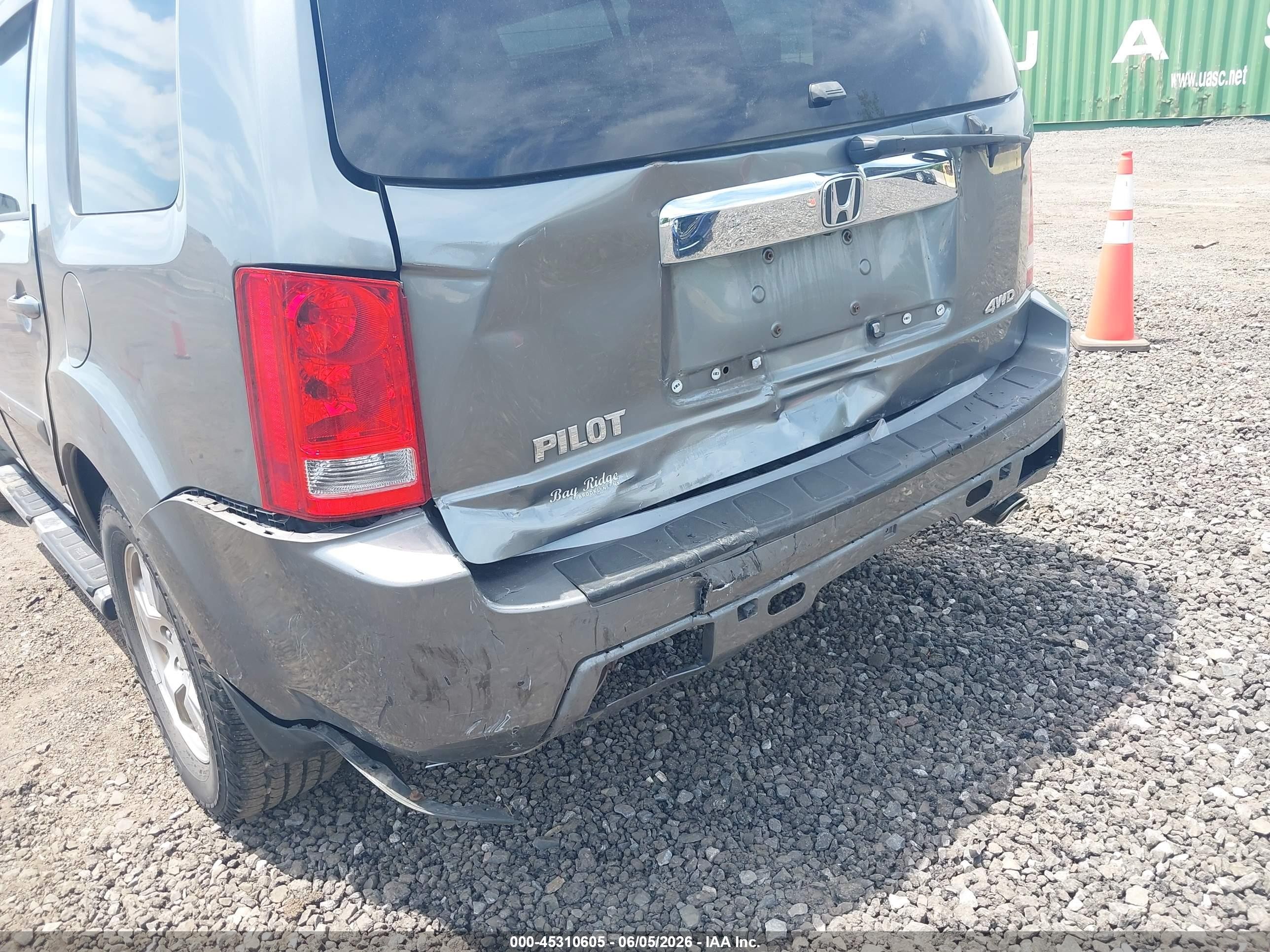 2009 Honda Pilot Ex-l Gray vin: 5FNYF48549B018976