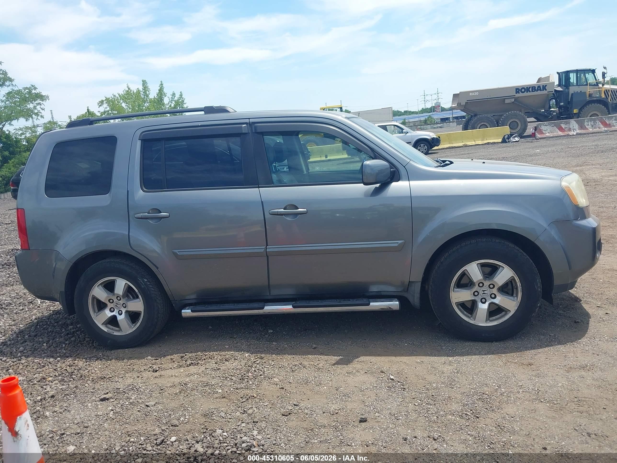 2009 Honda Pilot Ex-l Gray vin: 5FNYF48549B018976