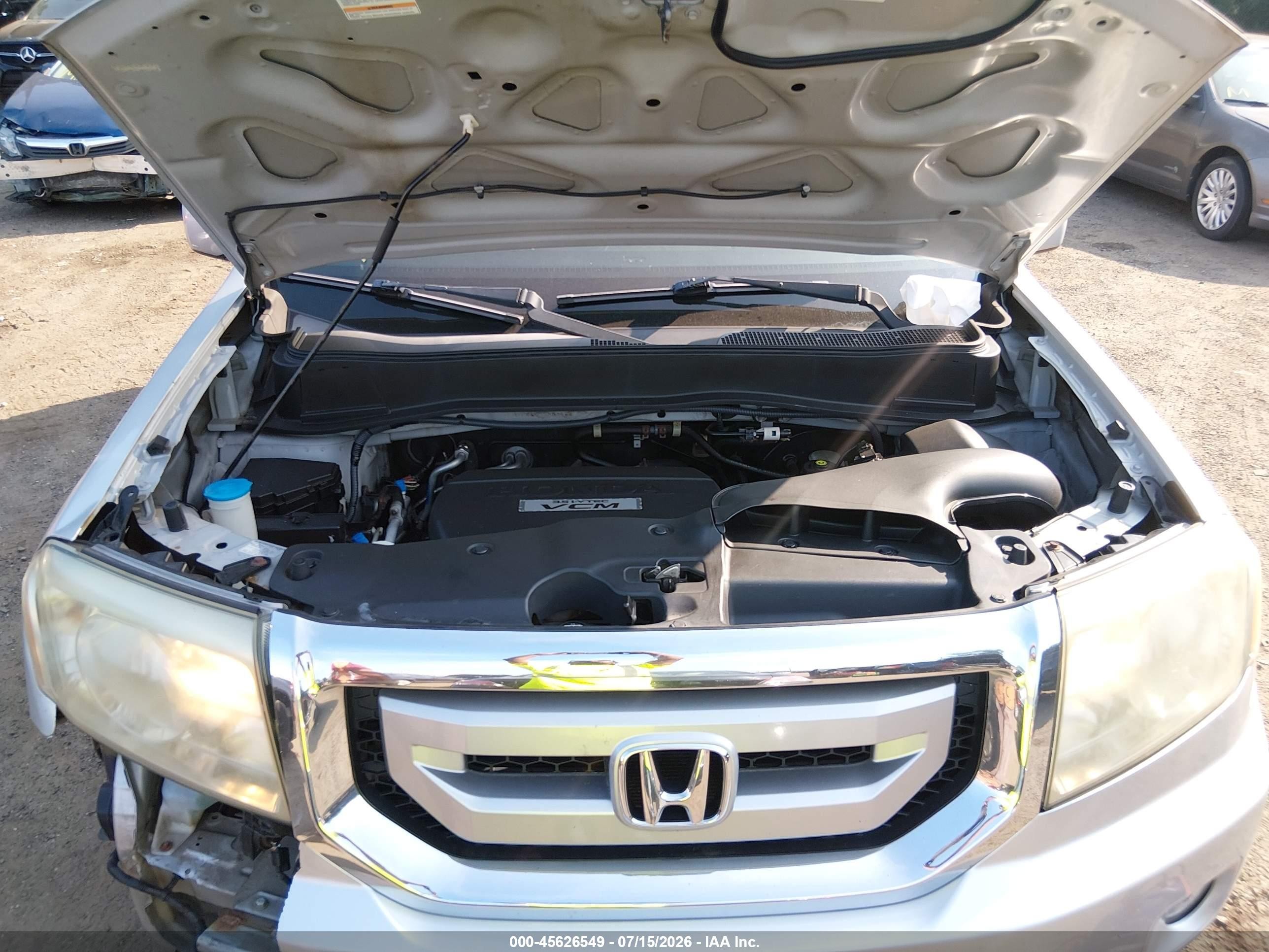 2009 Honda Pilot Ex-l Silver vin: 5FNYF48549B029685