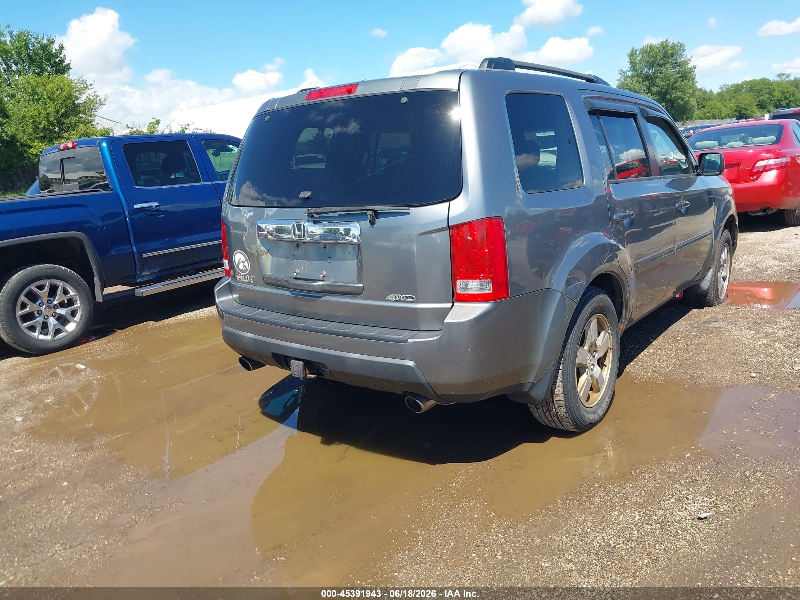 2009 Honda Pilot Ex-l Silver vin: 5FNYF48549B033509