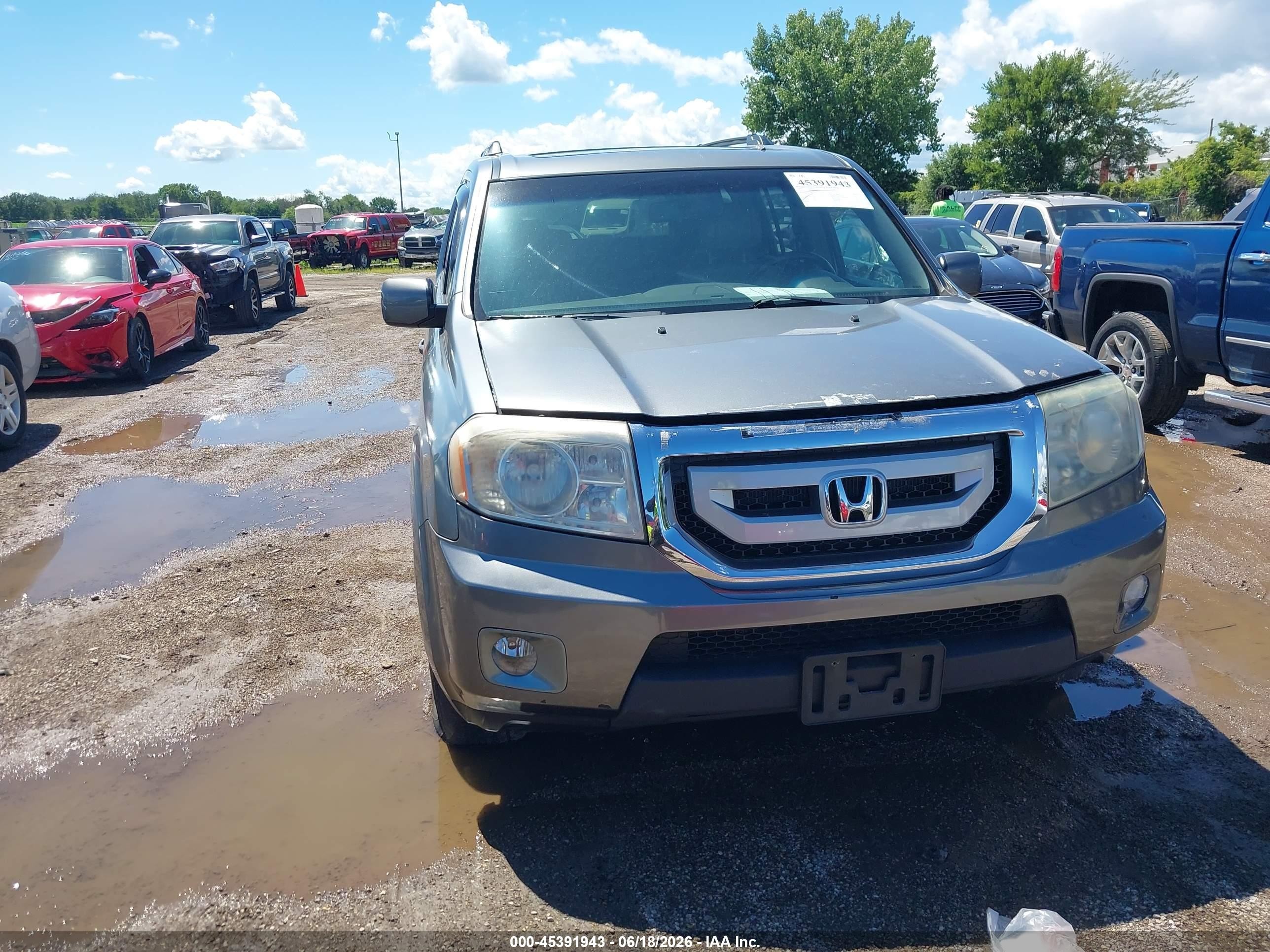 2009 Honda Pilot Ex-l Silver vin: 5FNYF48549B033509