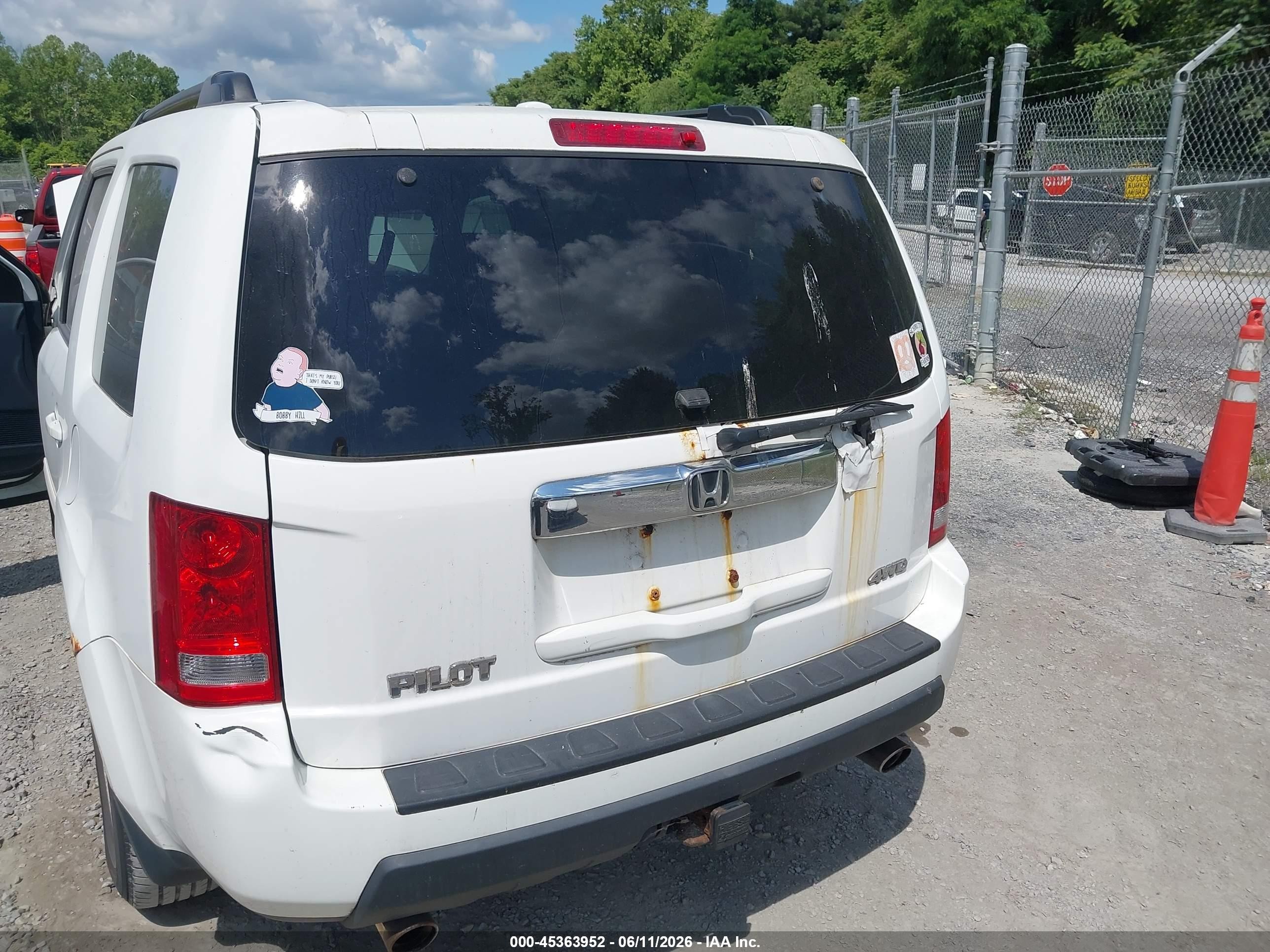 2009 Honda Pilot Ex-l White vin: 5FNYF48549B055686