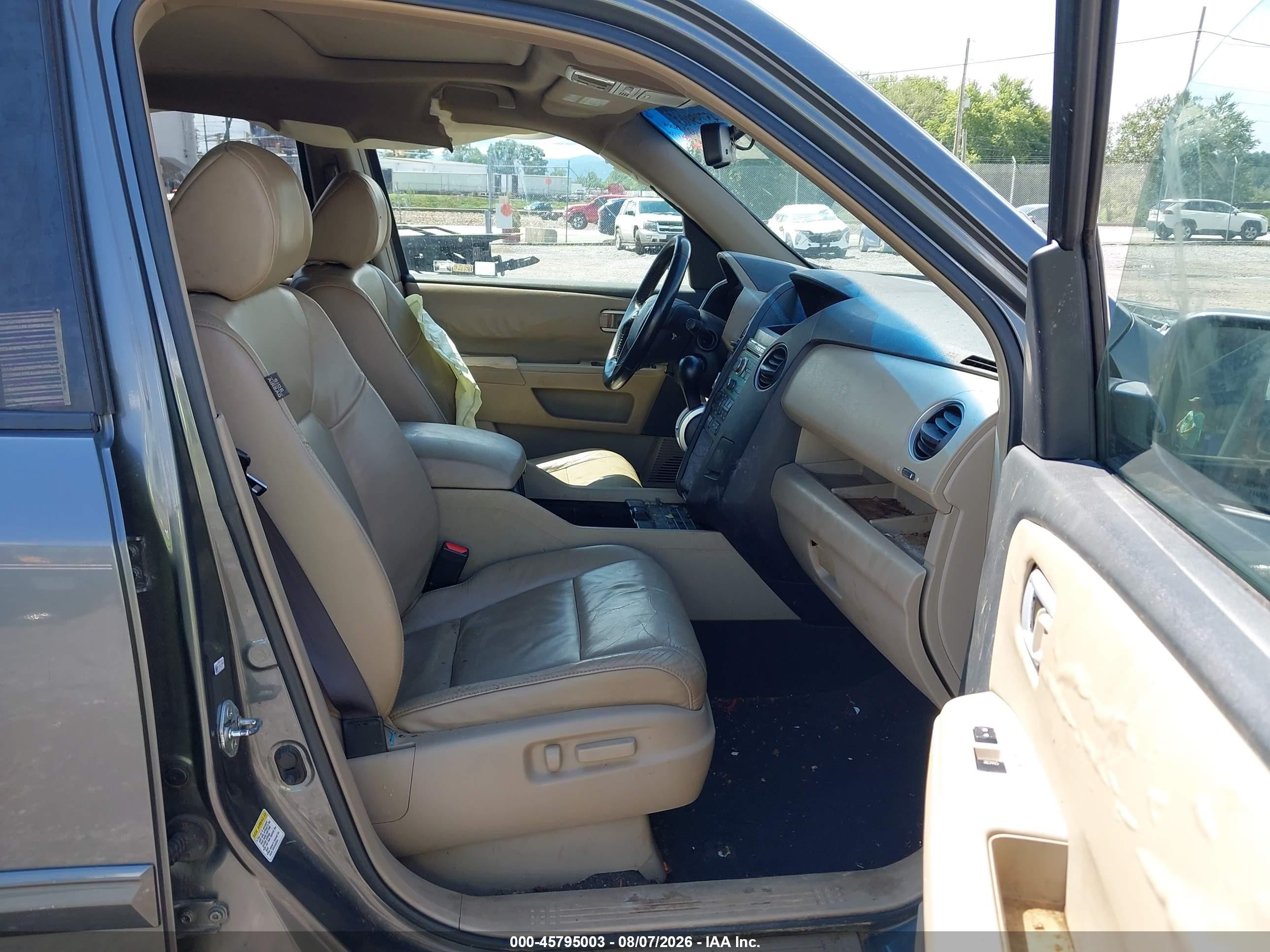 2009 Honda Pilot Ex-l Gray vin: 5FNYF48559B003211