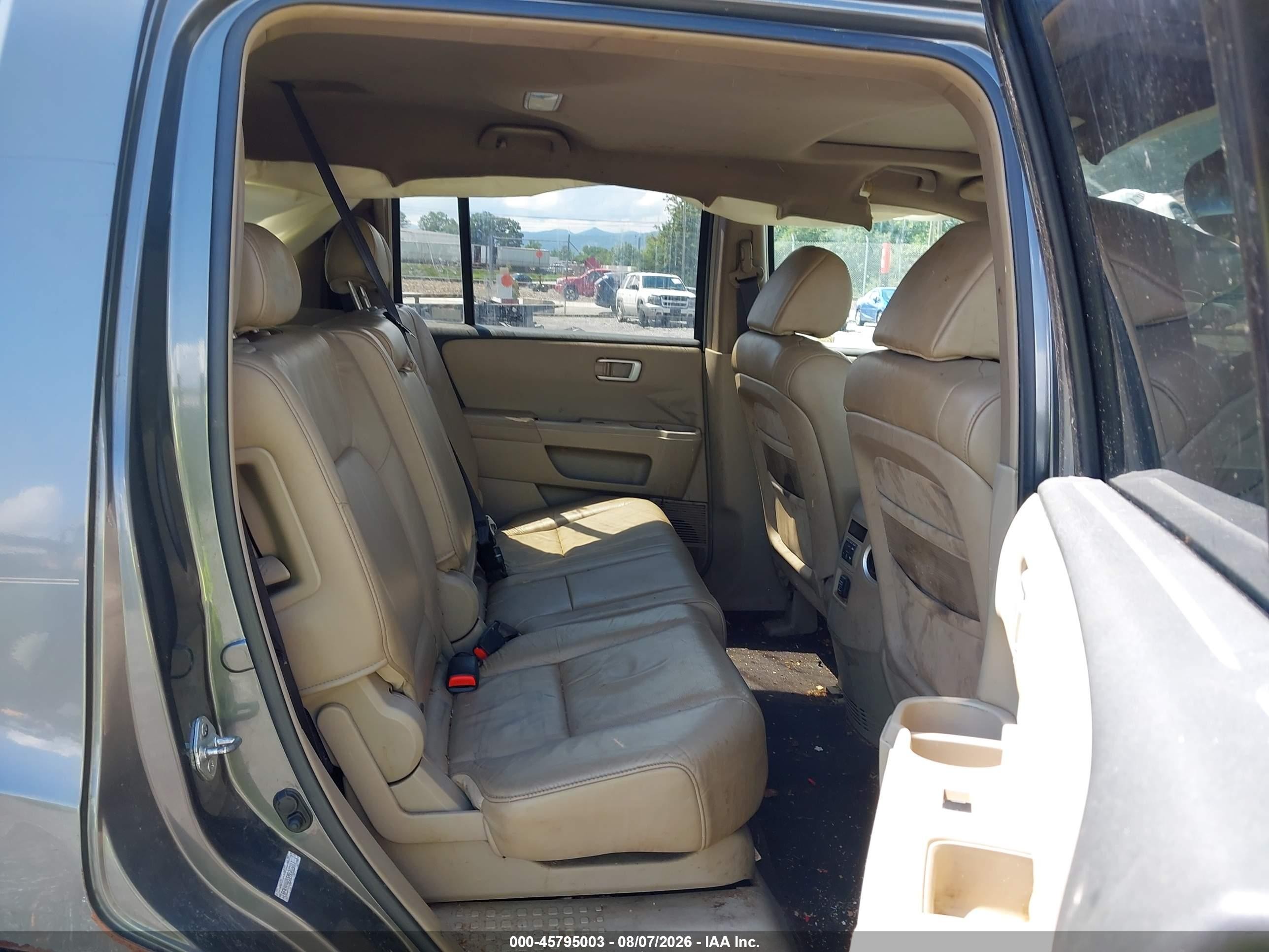2009 Honda Pilot Ex-l Gray vin: 5FNYF48559B003211