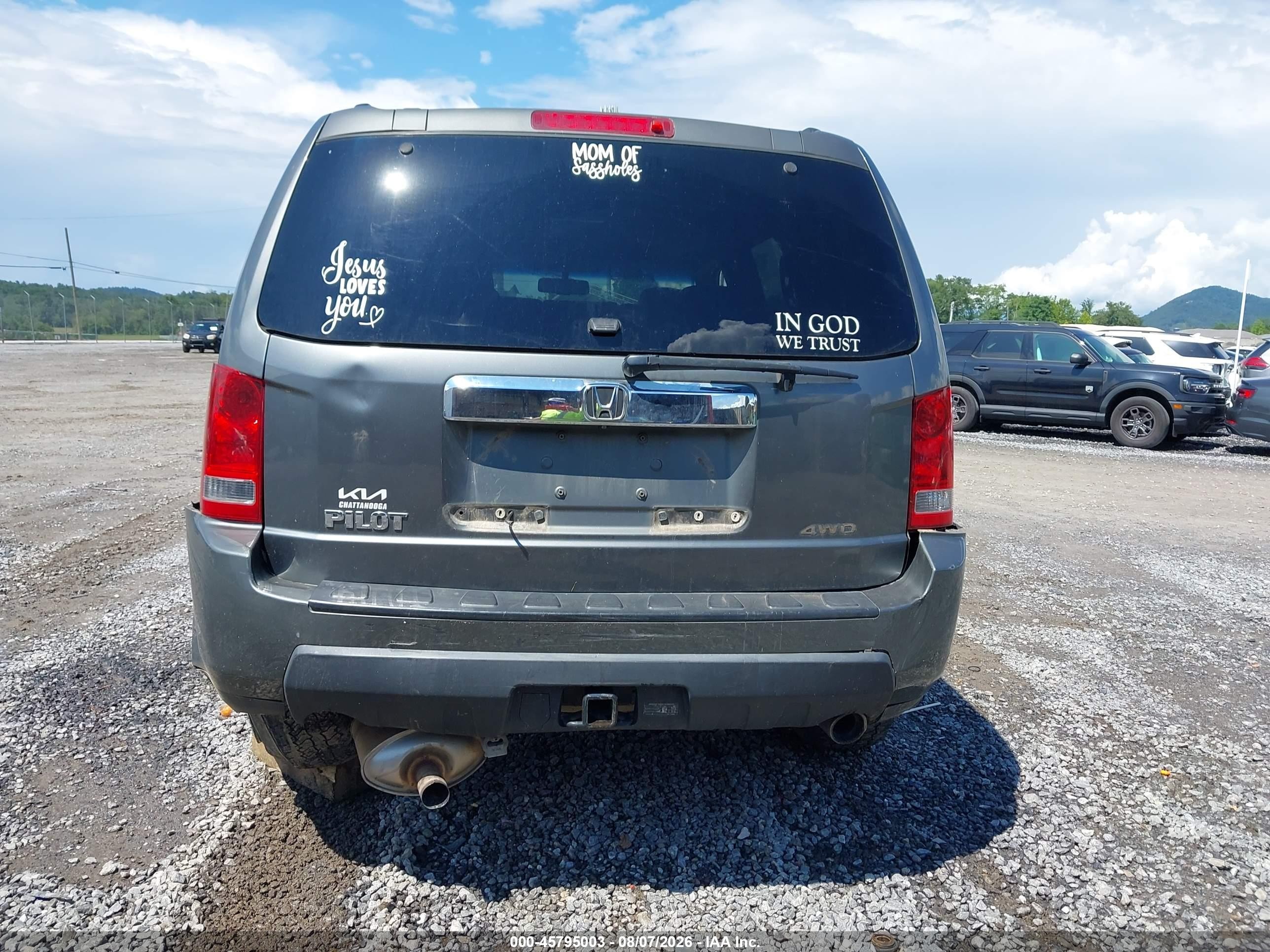 2009 Honda Pilot Ex-l Gray vin: 5FNYF48559B003211
