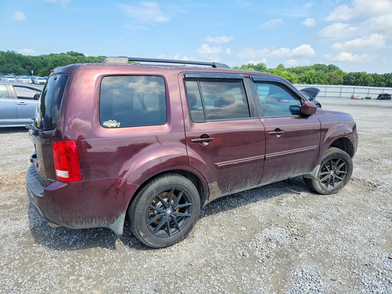 2009 Honda Pilot Exl Maroon vin: 5FNYF48559B035351
