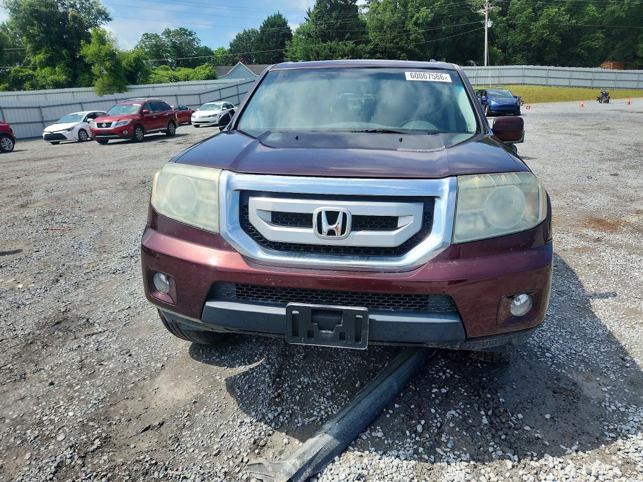2009 Honda Pilot Exl Maroon vin: 5FNYF48559B035351