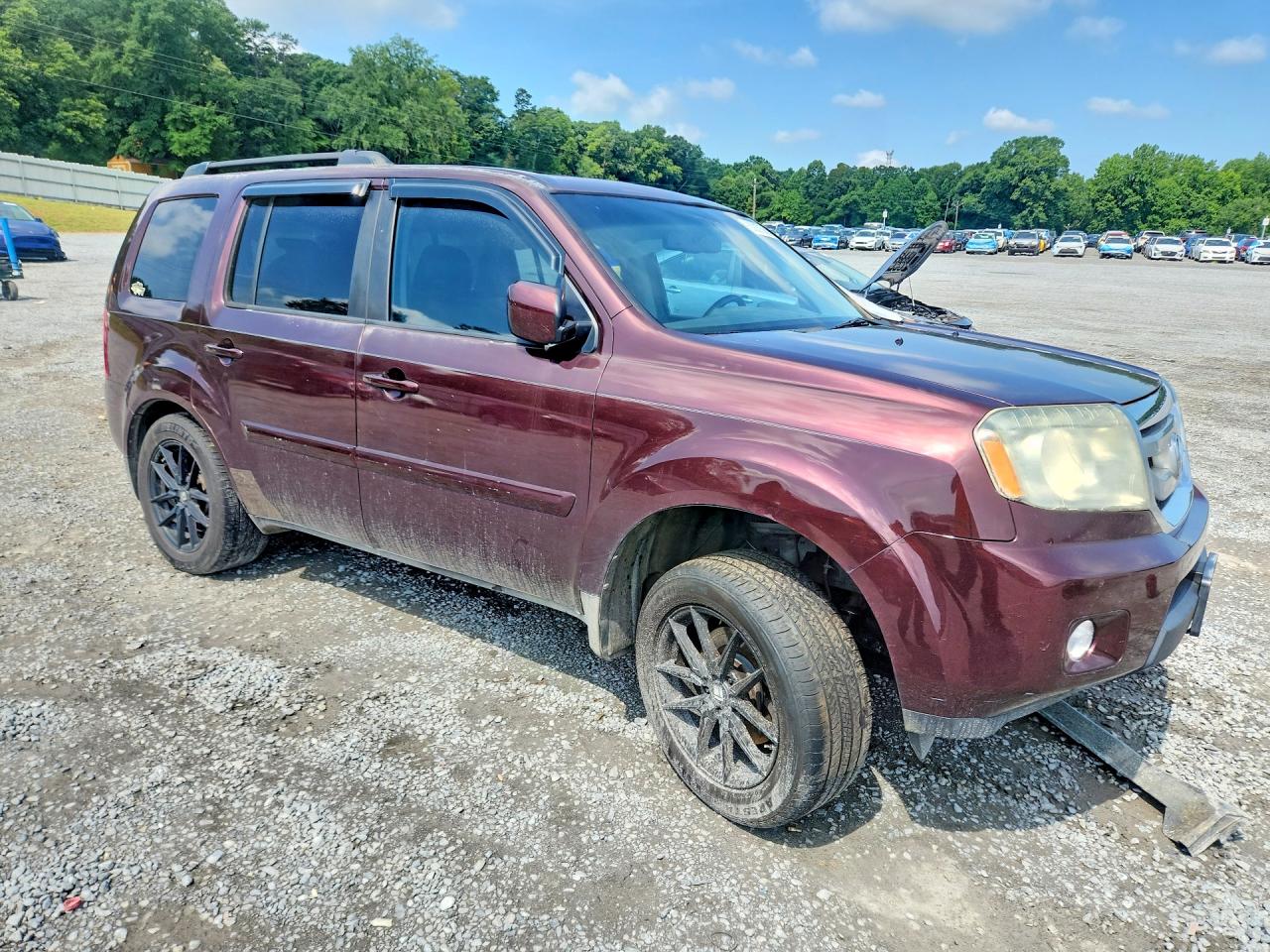 2009 Honda Pilot Exl Maroon vin: 5FNYF48559B035351
