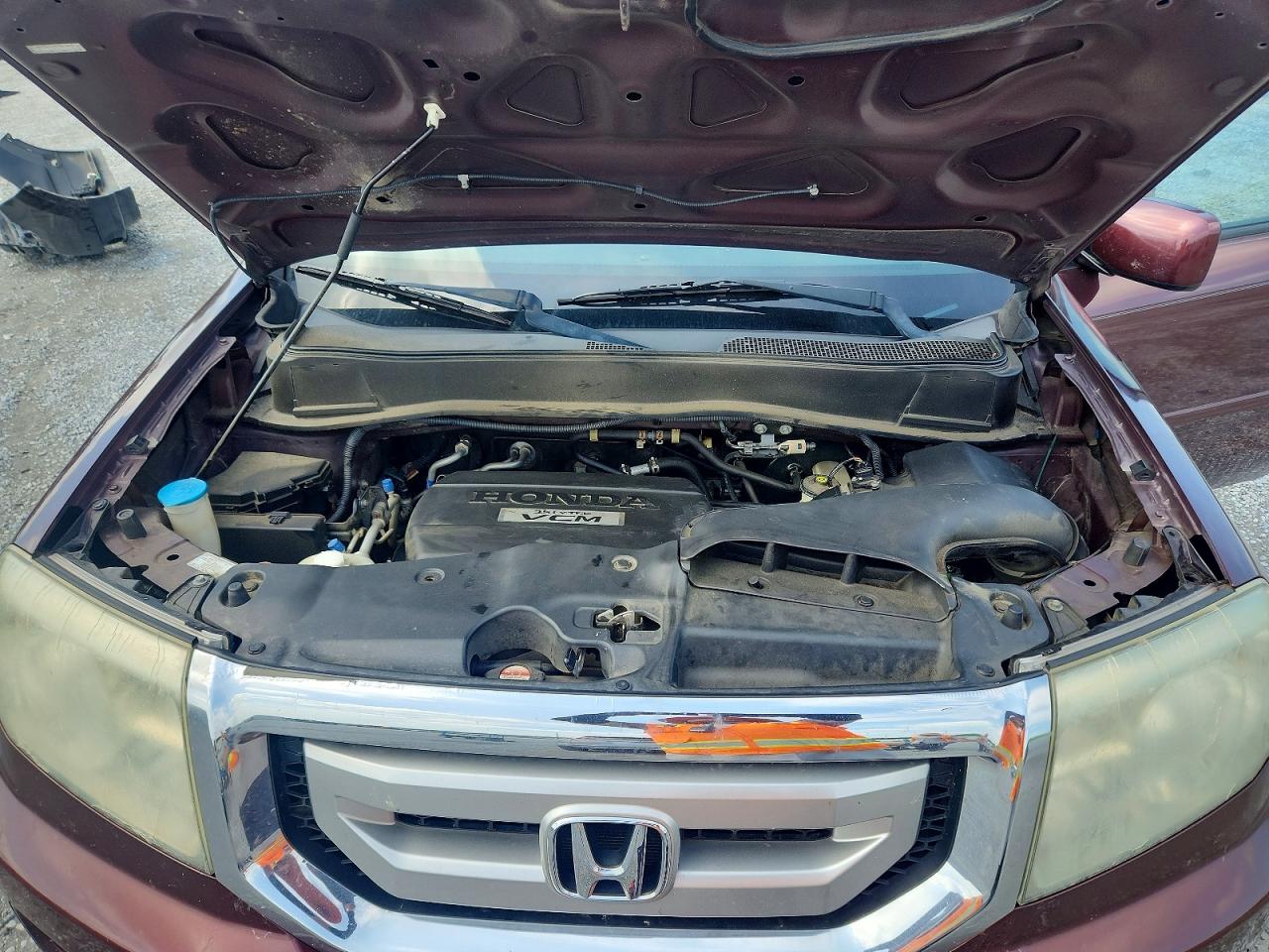 2009 Honda Pilot Exl Maroon vin: 5FNYF48559B035351