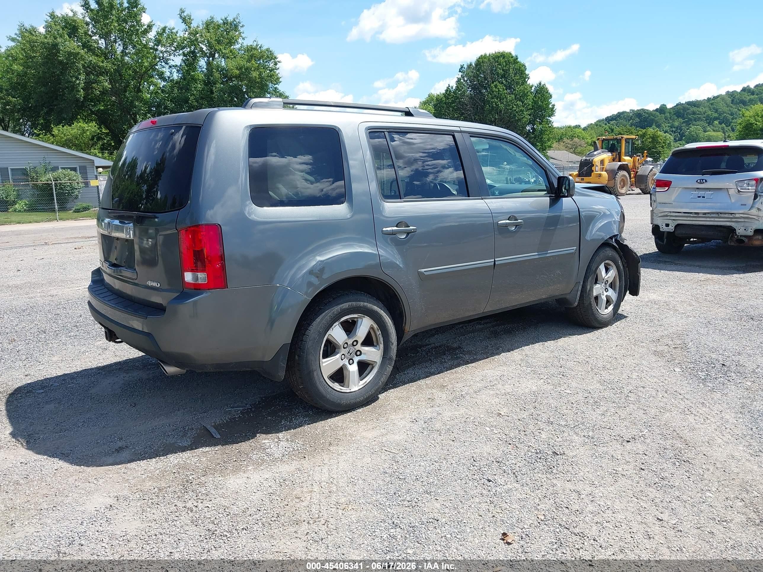 2009 Honda Pilot Ex-l Gray vin: 5FNYF48559B039982