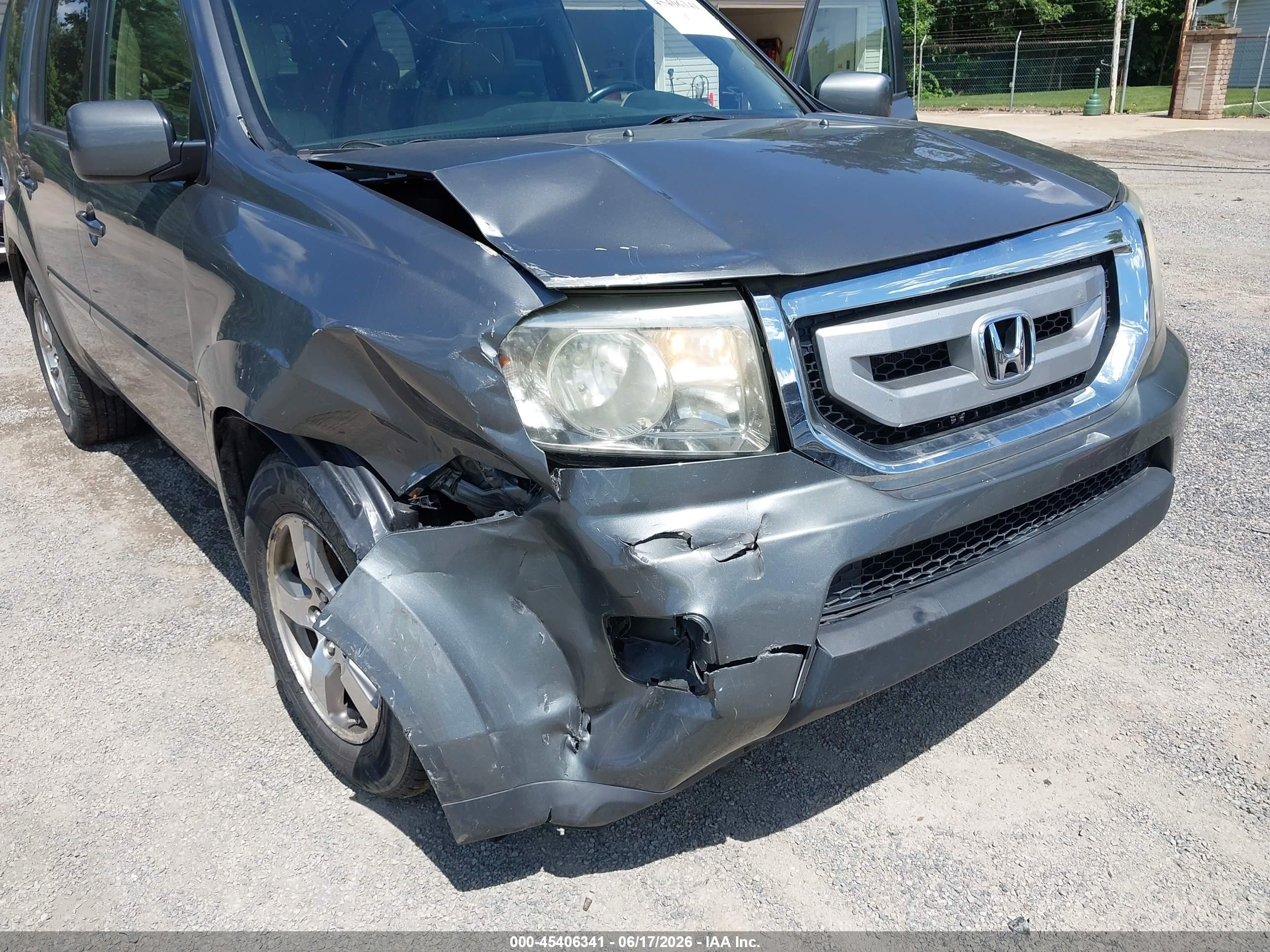 2009 Honda Pilot Ex-l Gray vin: 5FNYF48559B039982