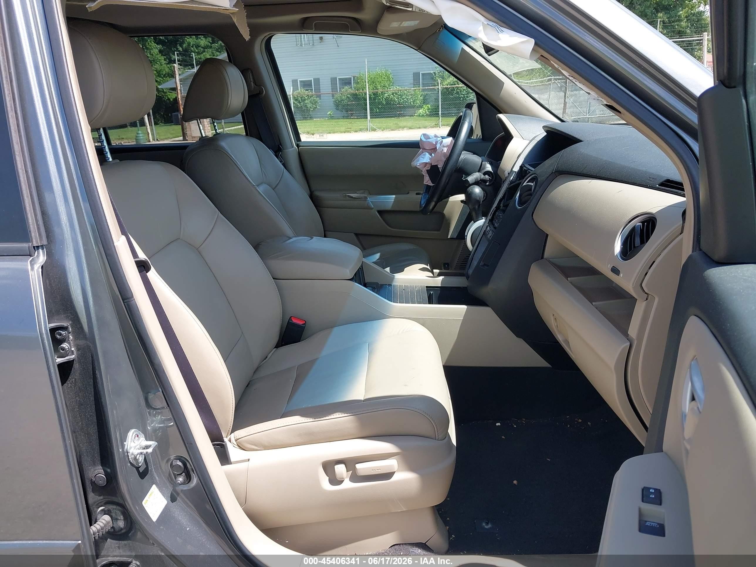 2009 Honda Pilot Ex-l Gray vin: 5FNYF48559B039982