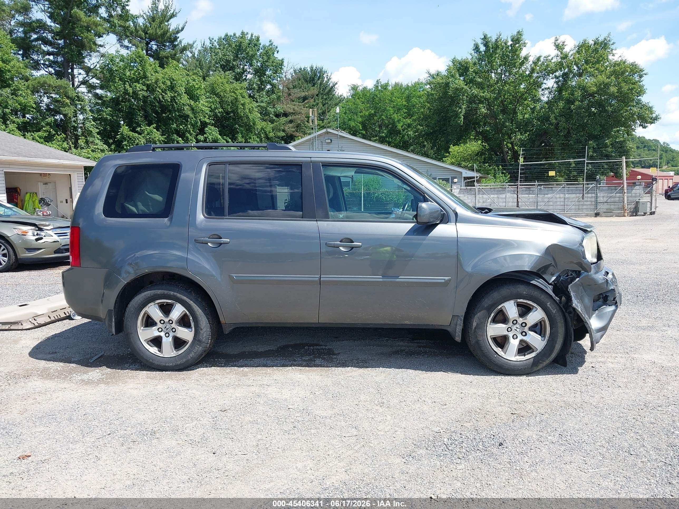 2009 Honda Pilot Ex-l Gray vin: 5FNYF48559B039982